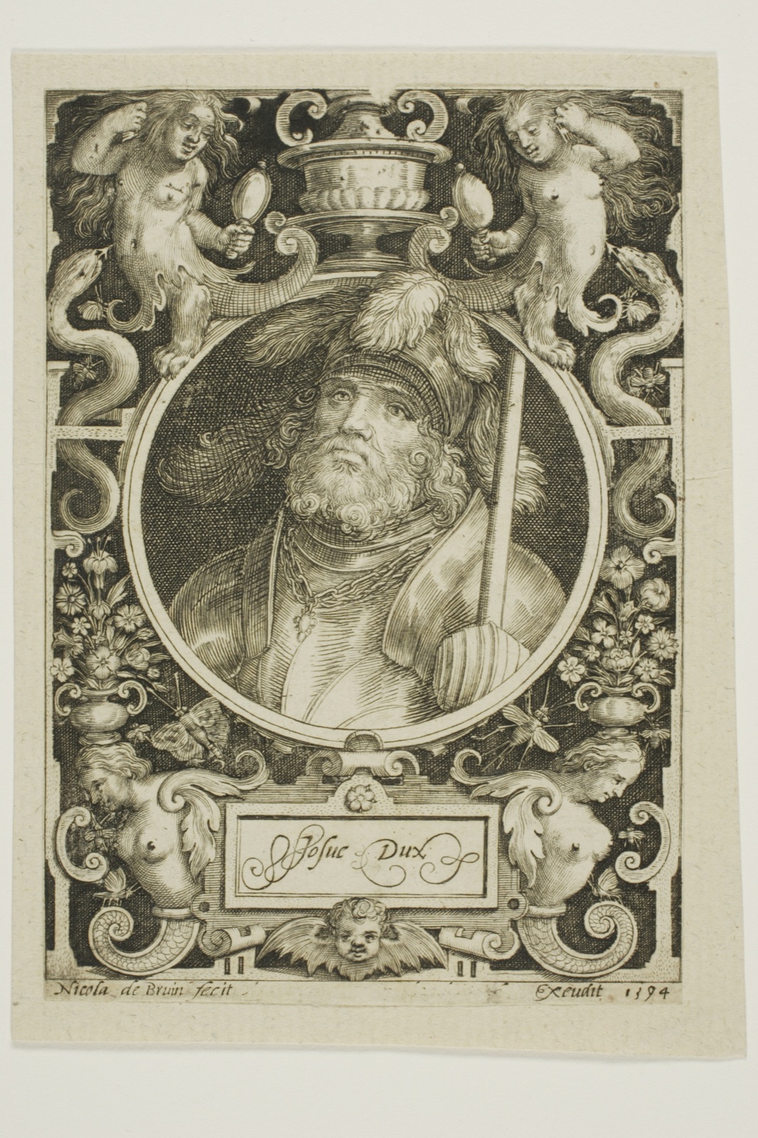 Joshua, plate four from The Nine Worthies — Nicolaes de Bruyn (Flemish, 1571-1656); published by Assuerus van Londerseel (Flemish, 1572-1635)