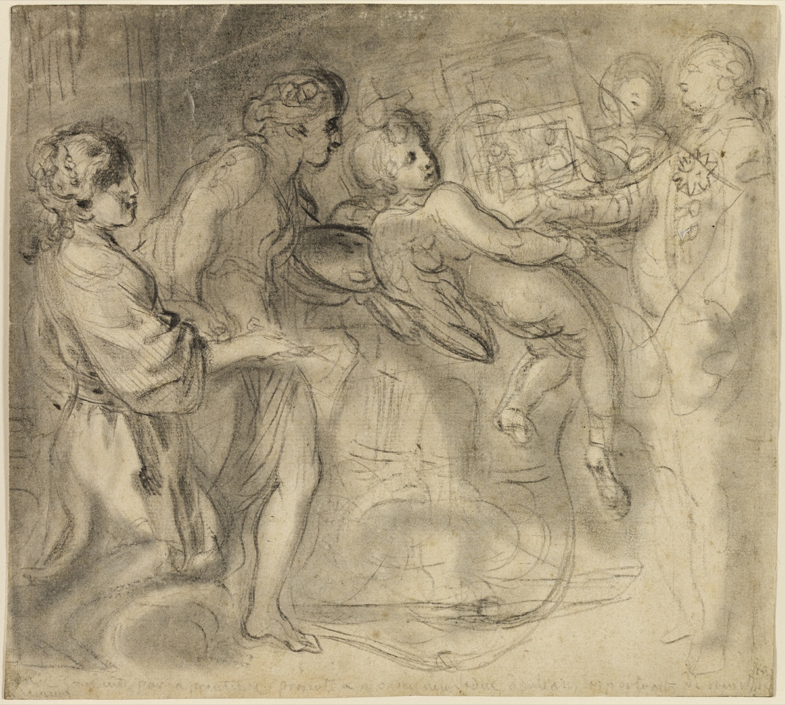 The Genius of Painting — Gabriel Jacques de Saint-Aubin; French, 1724-1780