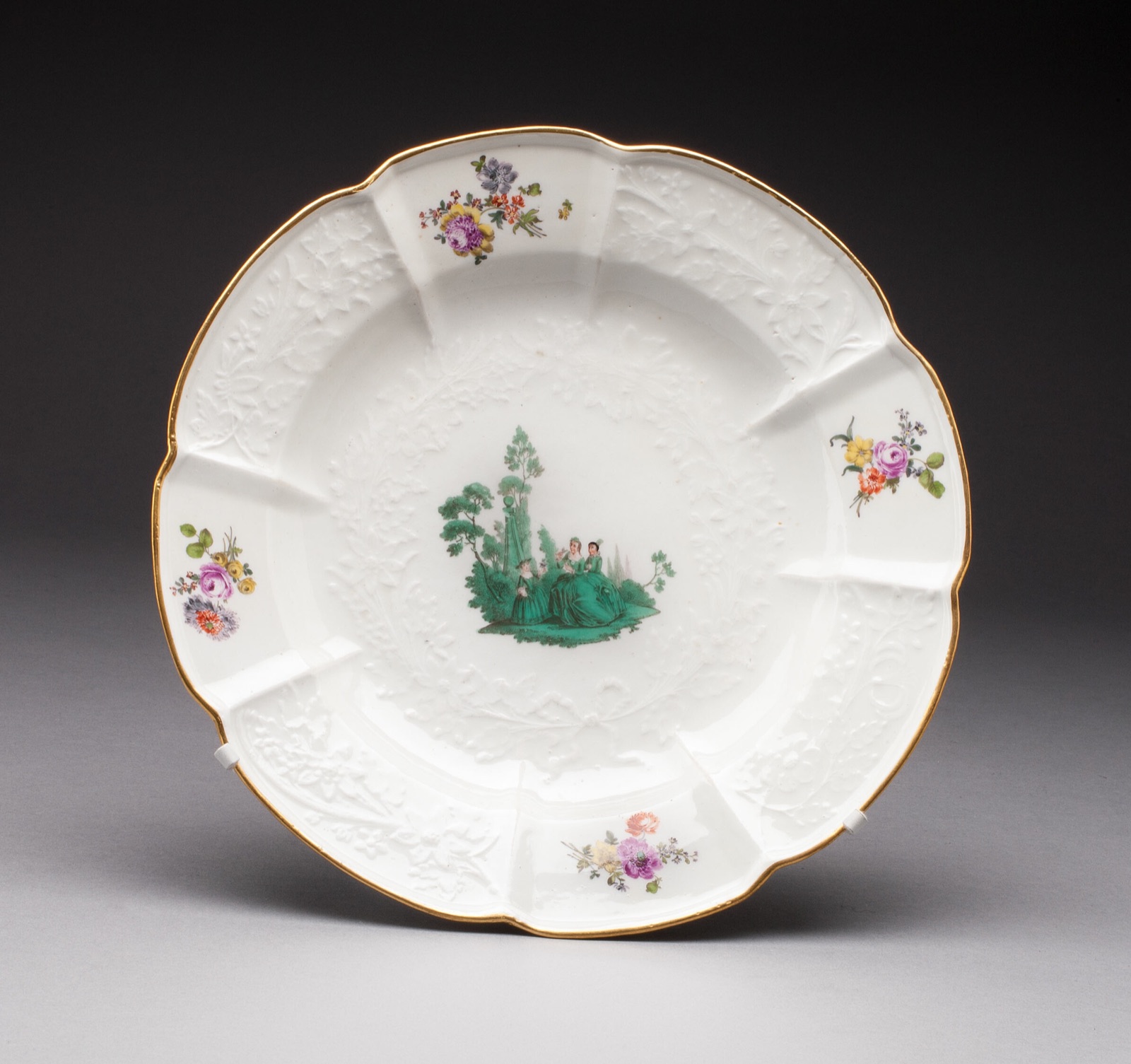 Plate — Meissen Porcelain Manufactory; German, founded 1710; Modeled by J. F. Eberlein; German, 1696-1749