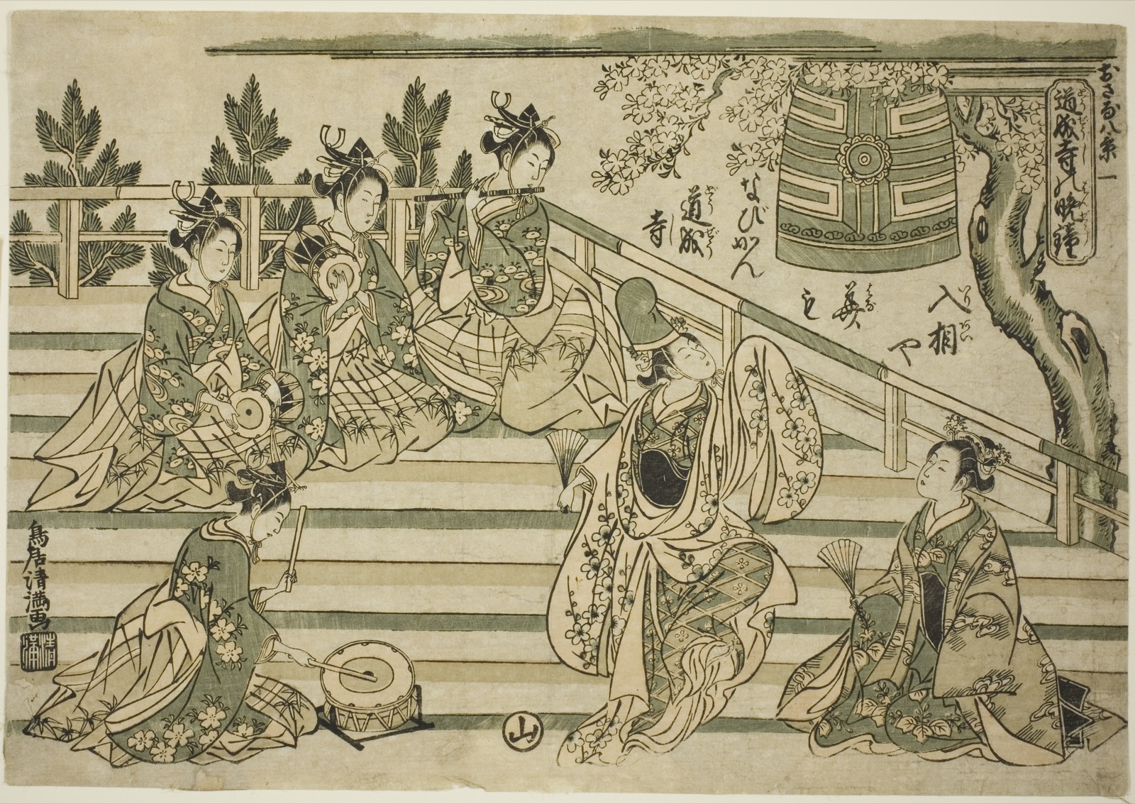 Evening Bell of Dojoji (Dojoji no bansho), no. 1 from the series "Eight Views of Children (Osana hakkei)" — Torii Kiyomitsu I; Japanese, 1735-1785