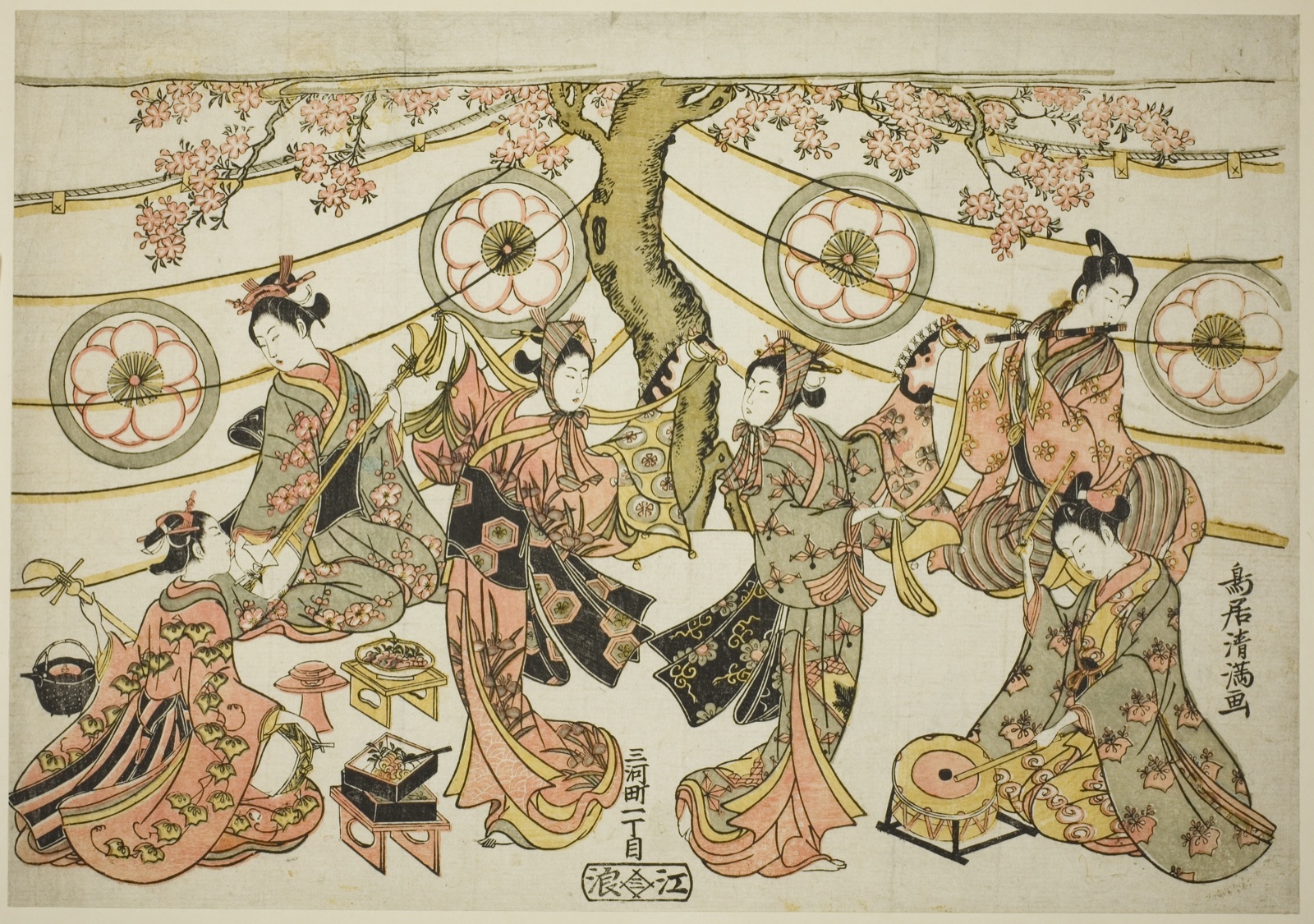 The Harugoma Dance — Torii Kiyomitsu I; Japanese, 1735-1785