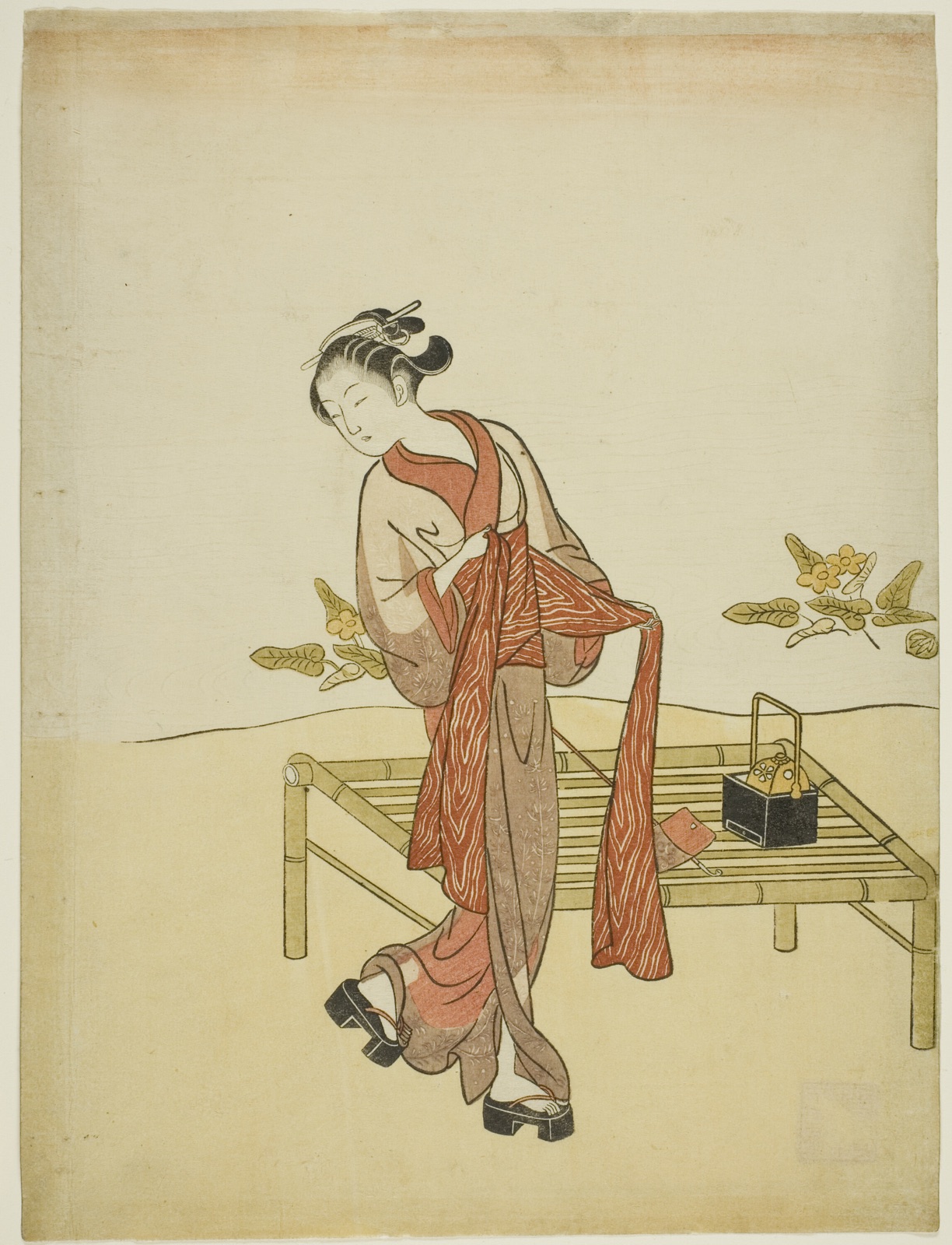 By the Stream — Attributed to Suzuki Harunobu 鈴木 春信; Japanese, 1725 (?)–1770