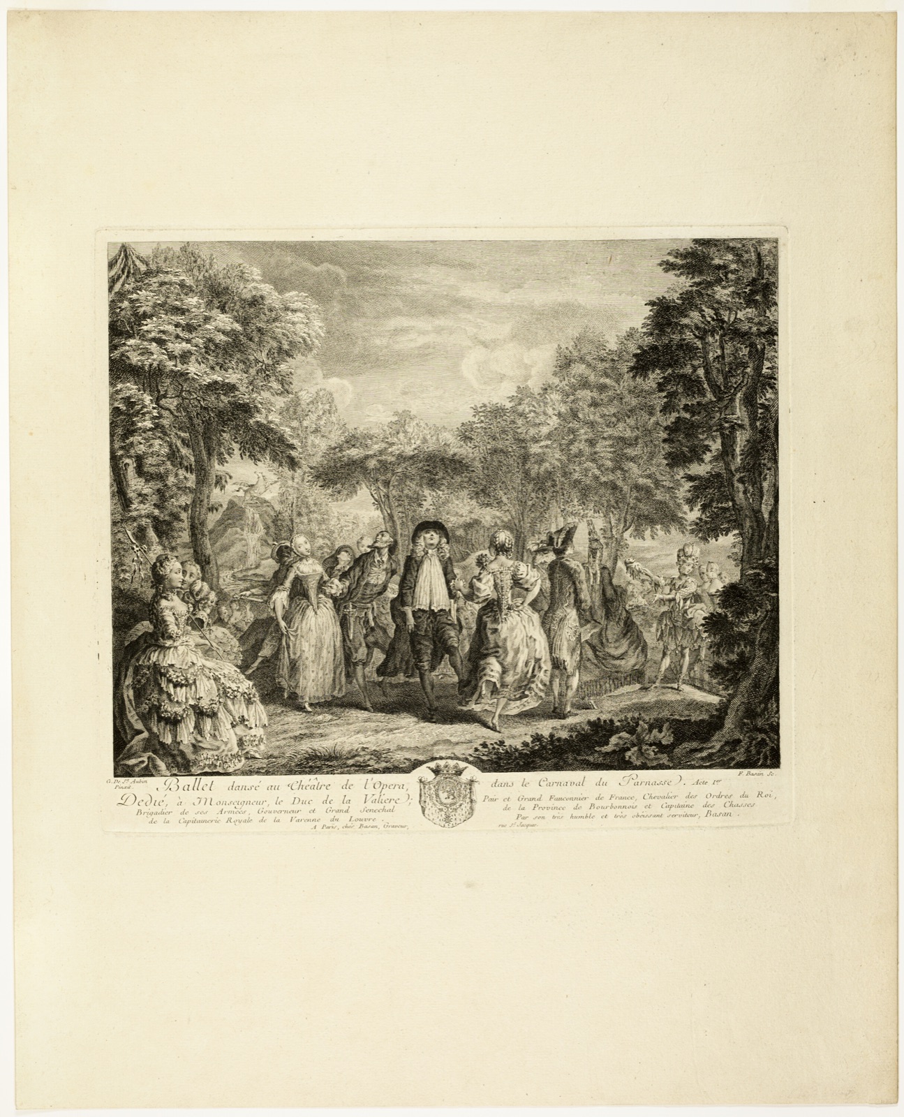 The Carnival of Parnassus — Pierre François Basan (French, 1723-1797); after Gabriel de Saint-Aubin (French, 1724-1780)