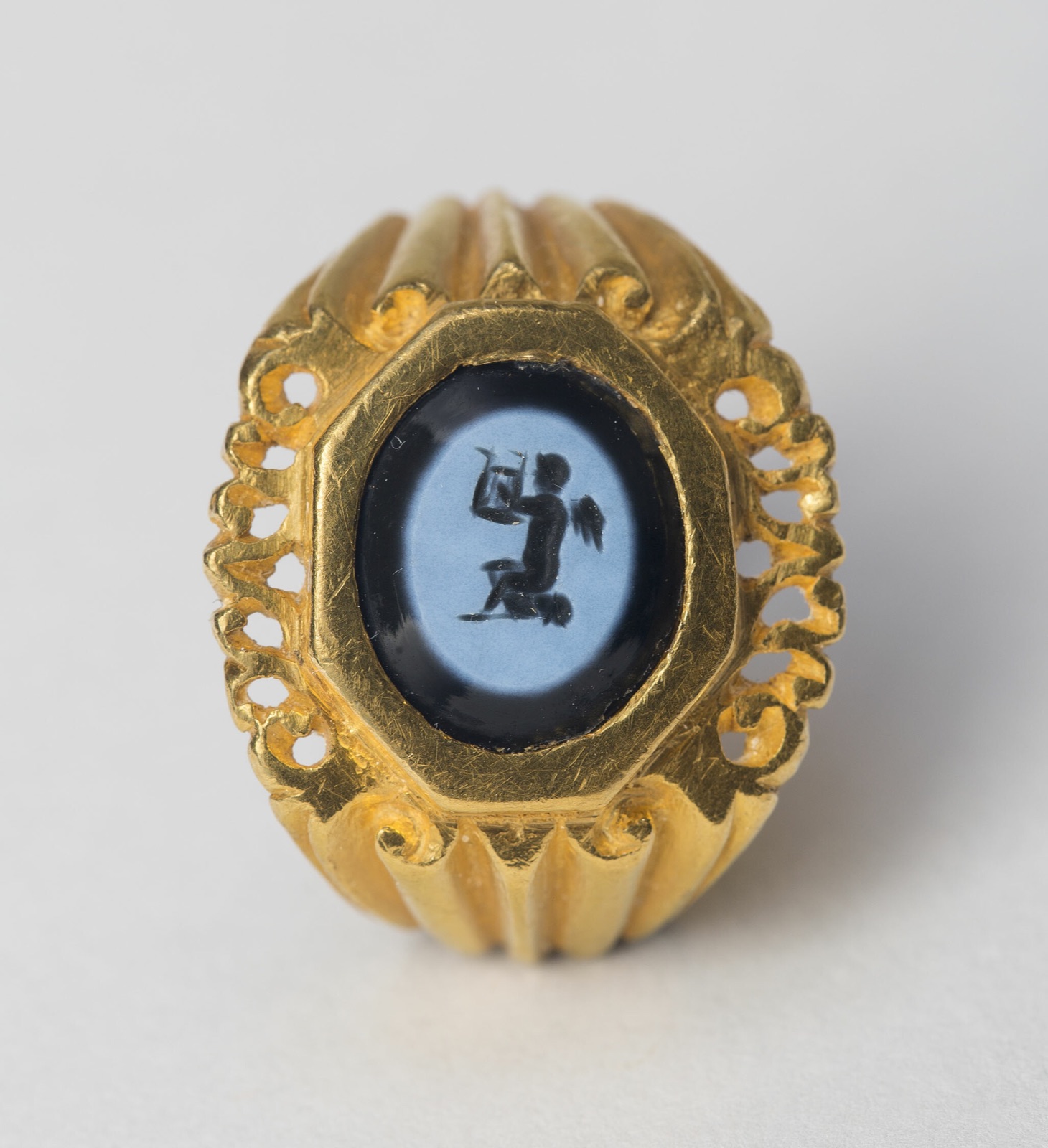 Finger Ring with Intaglio Depicting Eros — Roman