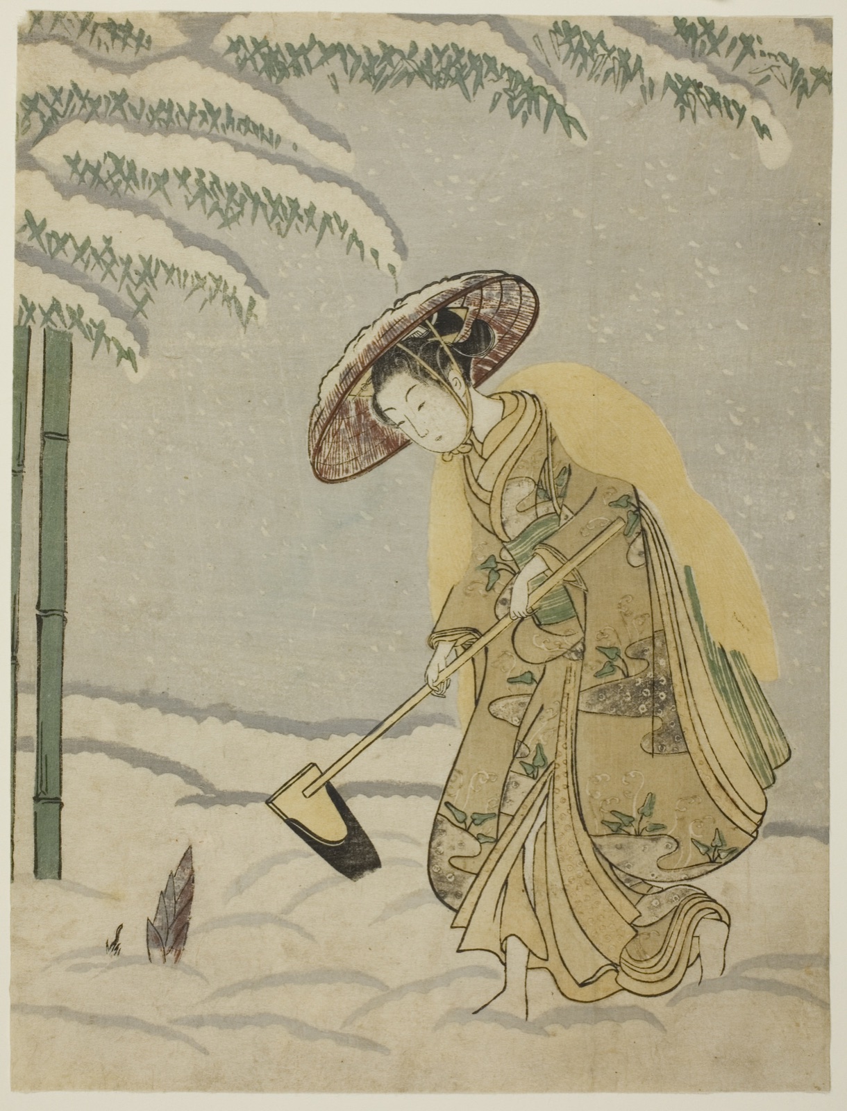 Gathering Bamboo Shoots — Suzuki Harunobu 鈴木 春信; Japanese, 1725 (?)-1770