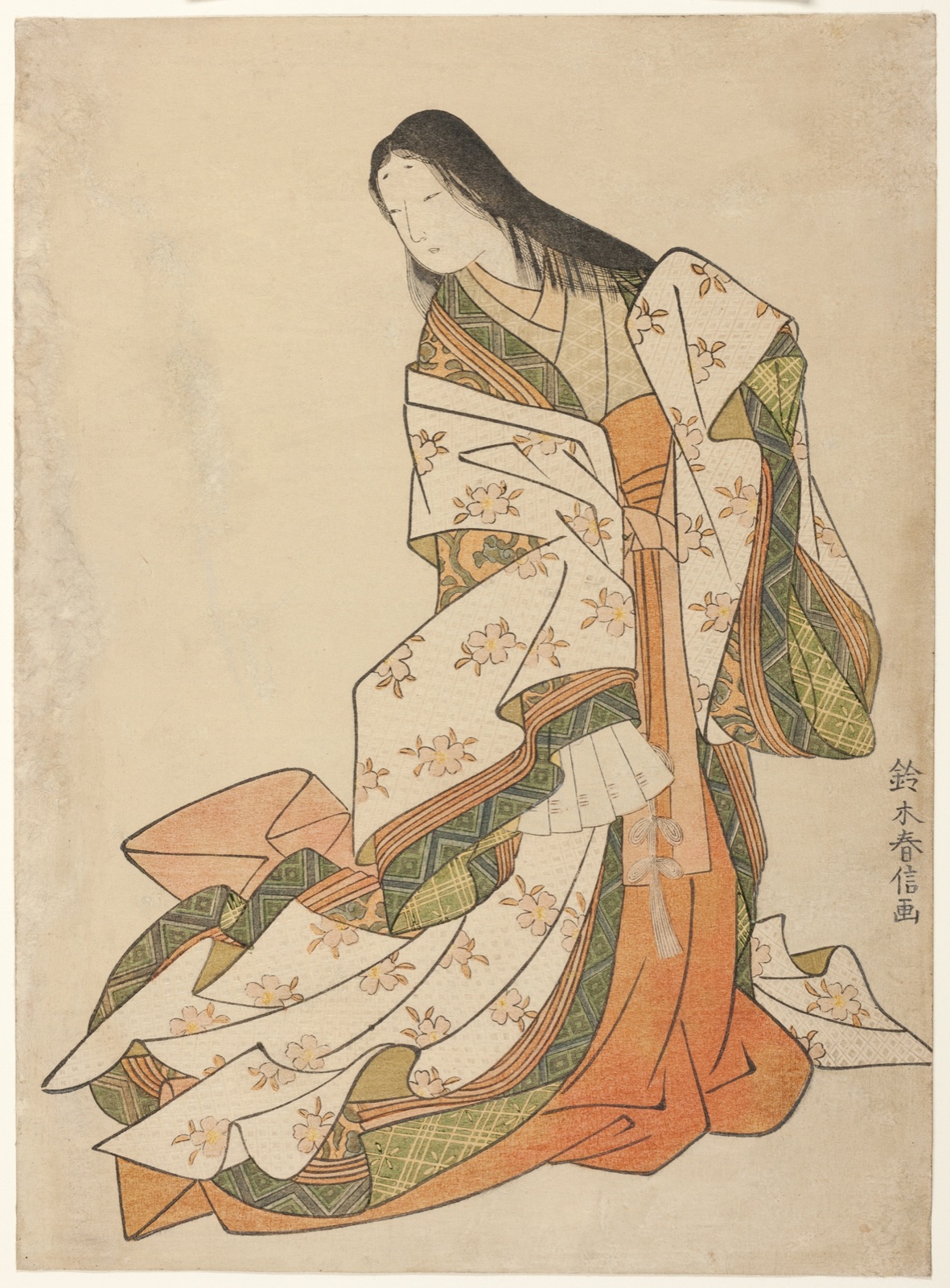 The Poetess Ono no Komachi — Suzuki Harunobu 鈴木 春信; Japanese, 1725 (?)-1770