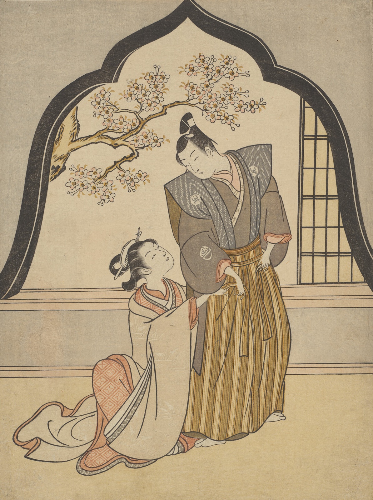 Lovers Dressing Beside a Window — Suzuki Harunobu 鈴木 春信; Japanese, 1725 (?)-1770