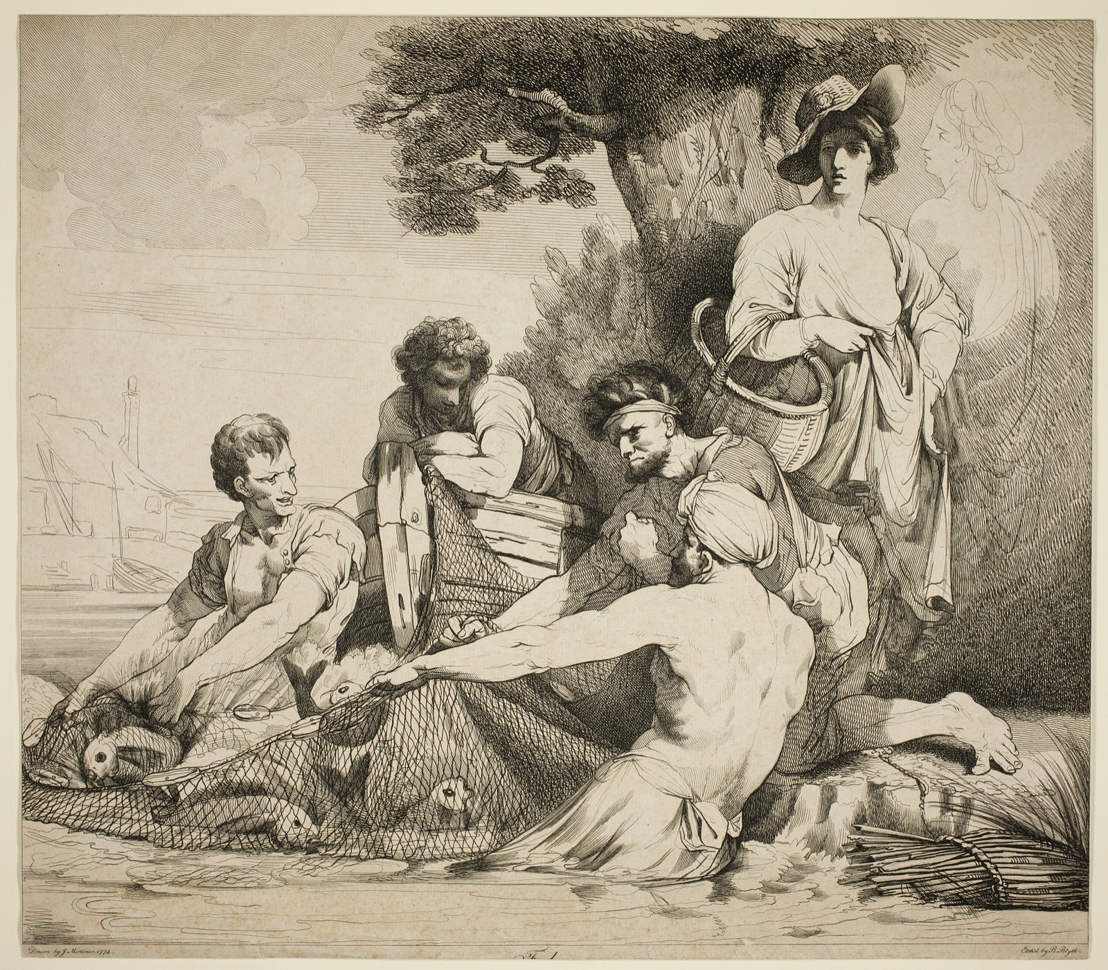 Fishermen — Robert Blyth (English, 1750-1784); after John Hamilton Mortimer (English, 1740-1779)