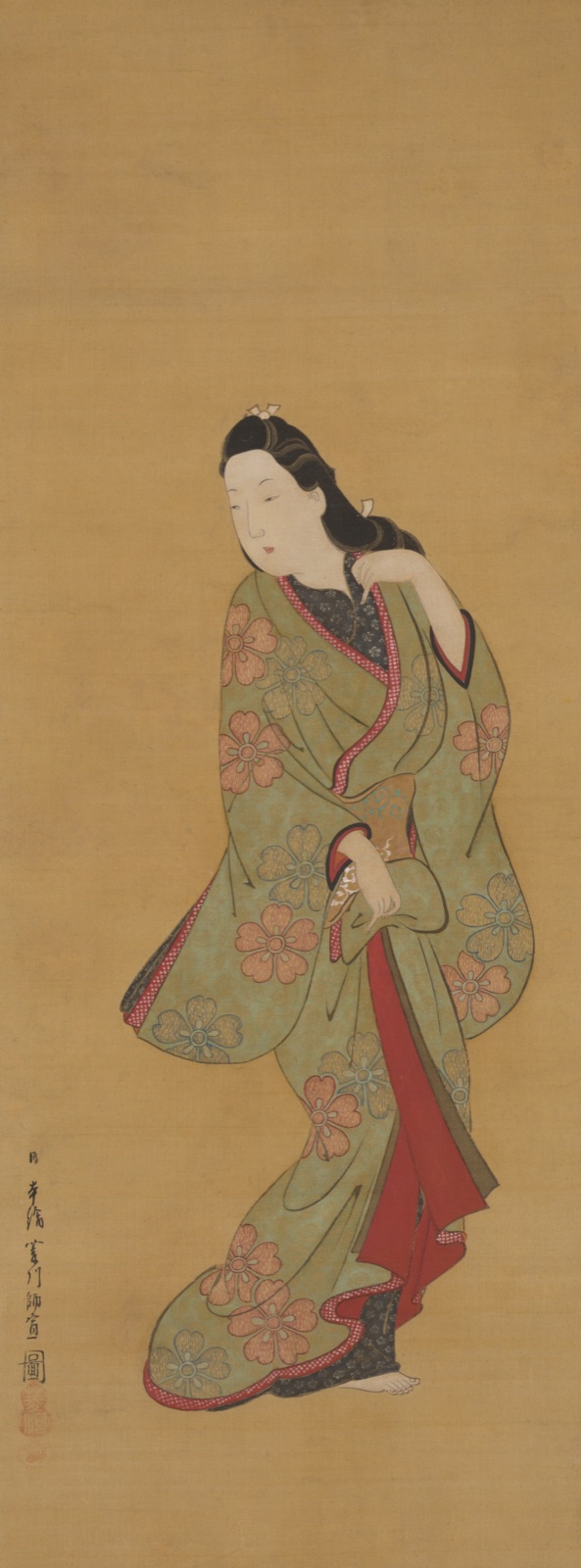 Beauty Turning Her Head — Hishikawa Moronobu; Japanese, died 1694