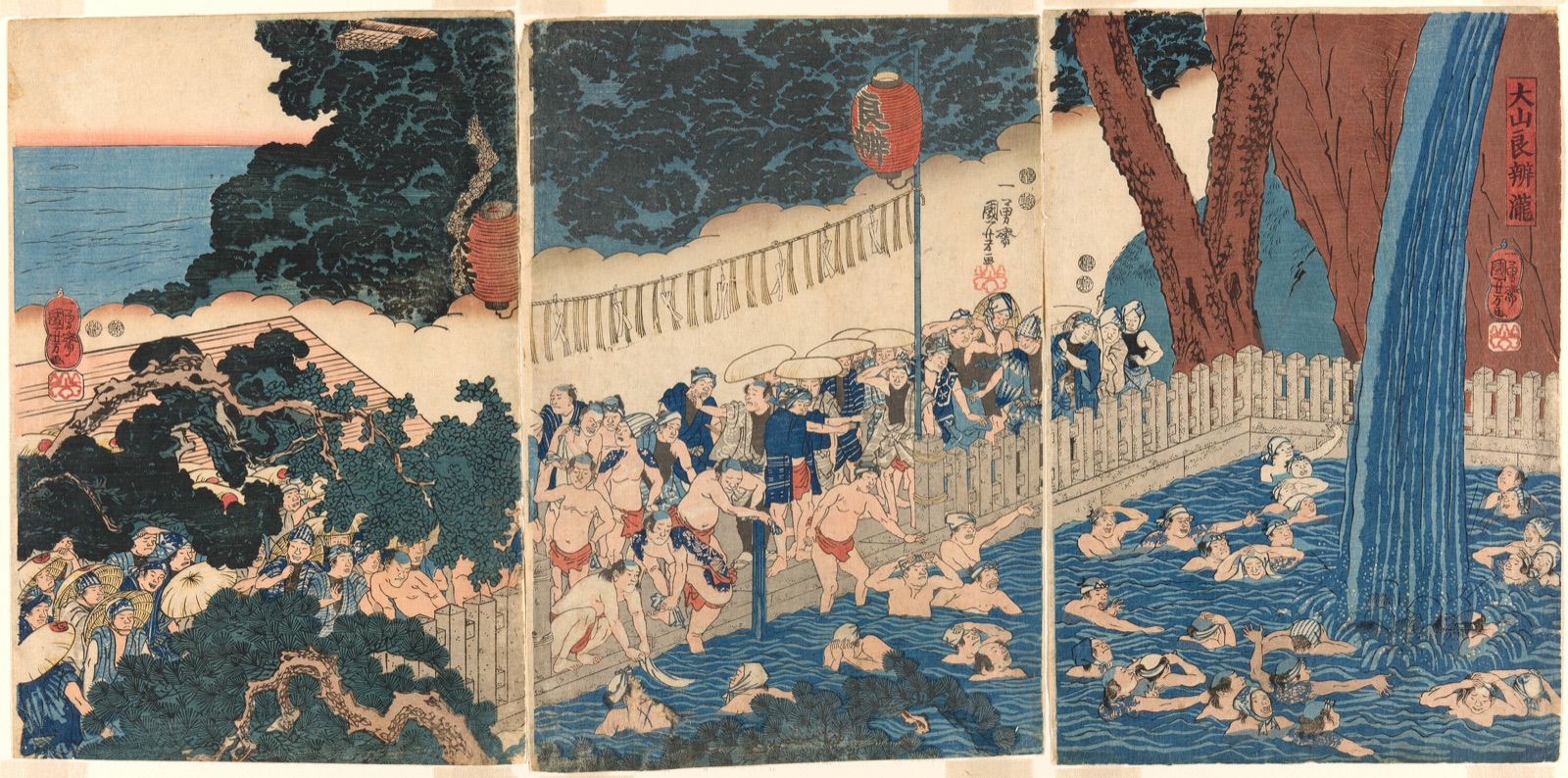 Roben Waterfall at Mount Oyama (Oyama Roben no taki) — Utagawa Kuniyoshi; Japanese, 1797–1861