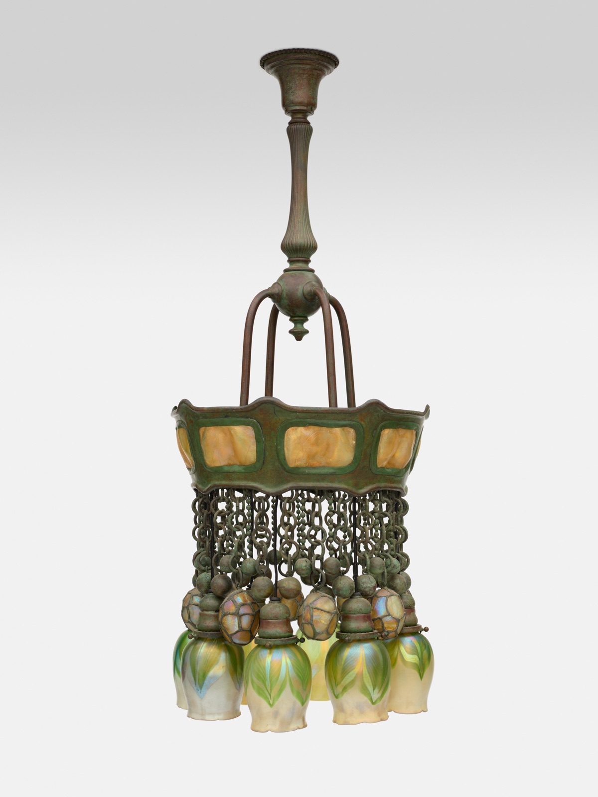 Turtleback Moorish Chandelier — Tiffany Studios (American, 1902–32); Corona, New York