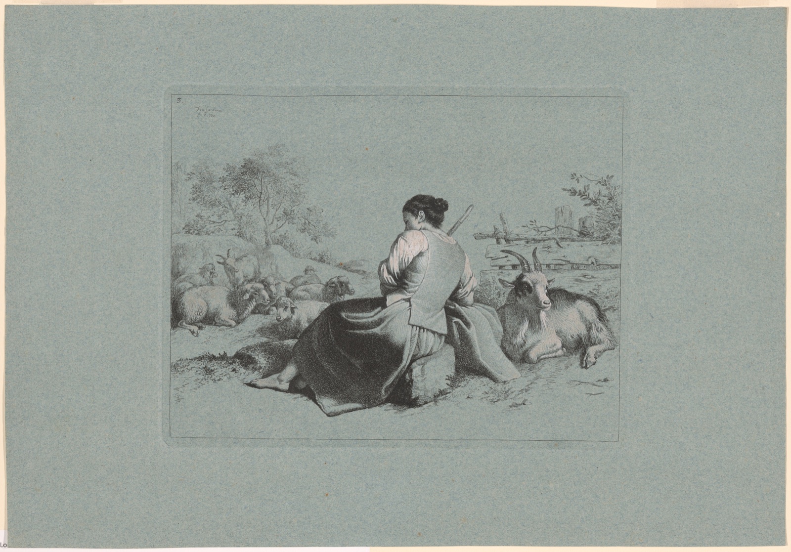 Plate 3, from The Set of 12 Pastorals Scenes — Francesco Londonio; Italian, 1723-1783