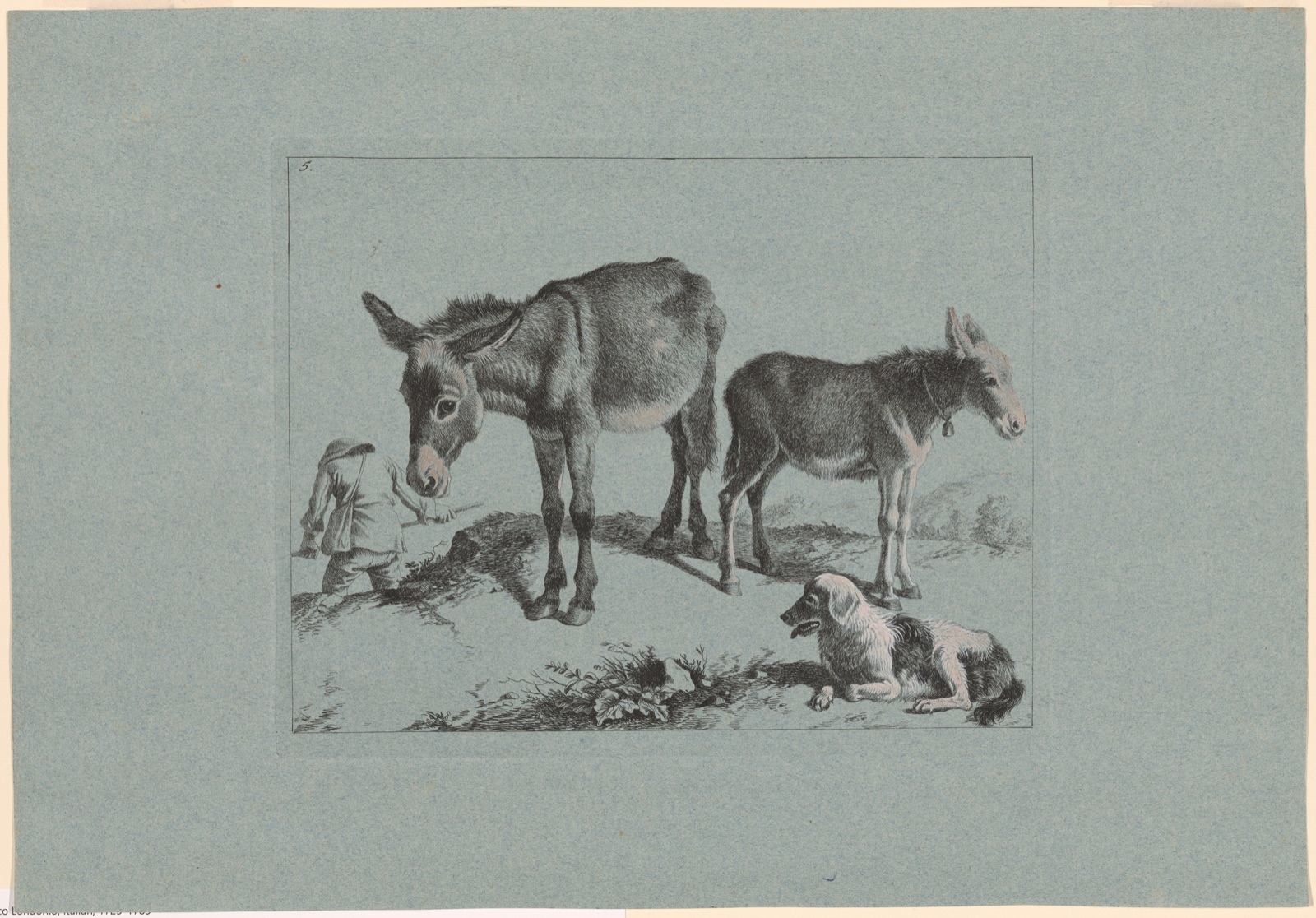 Plate 5, from The Set of 12 Pastorals Scenes — Francesco Londonio; Italian, 1723-1783
