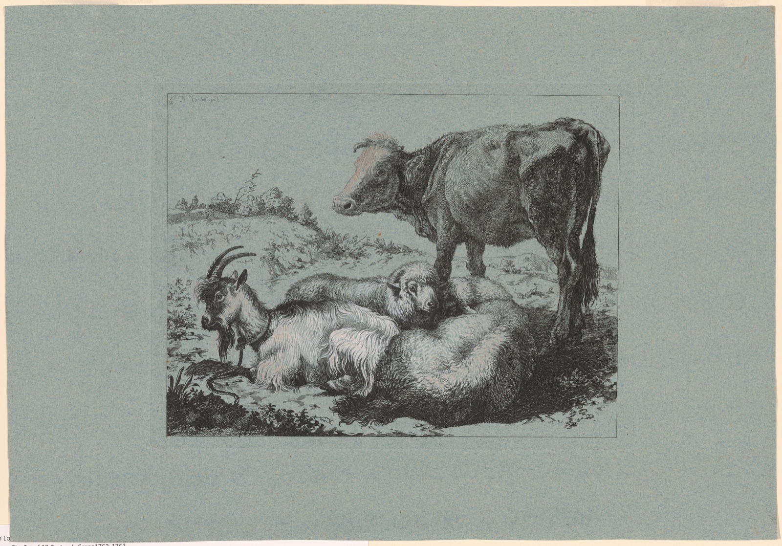 Plate 6, from The Set of 12 Pastorals Scenes — Francesco Londonio; Italian, 1723-1783