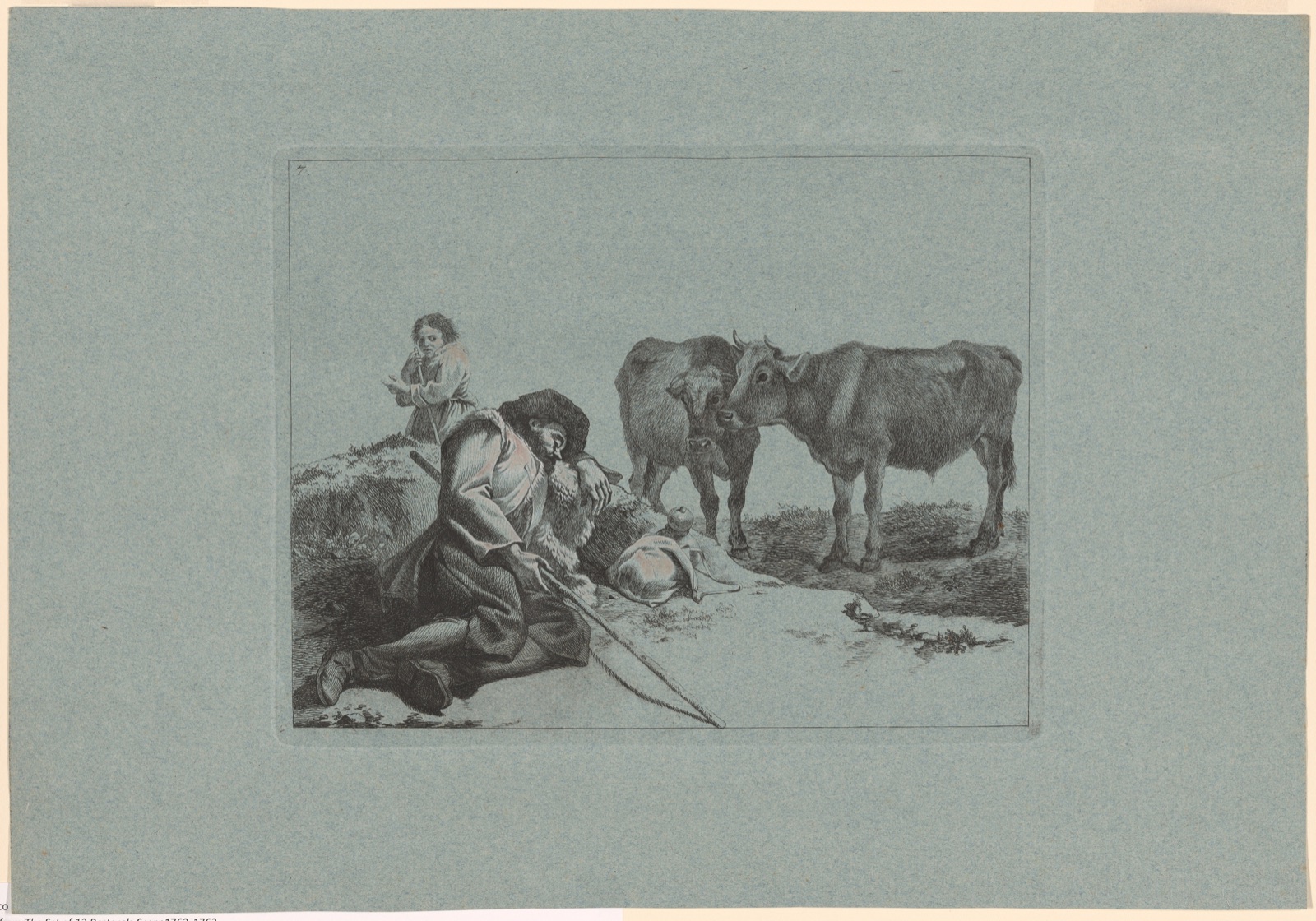 Plate 7, from The Set of 12 Pastorals Scenes — Francesco Londonio; Italian, 1723-1783