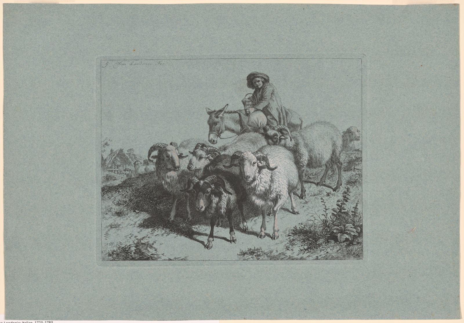 Plate 9, from The Set of 12 Pastorals Scenes — Francesco Londonio; Italian, 1723-1783