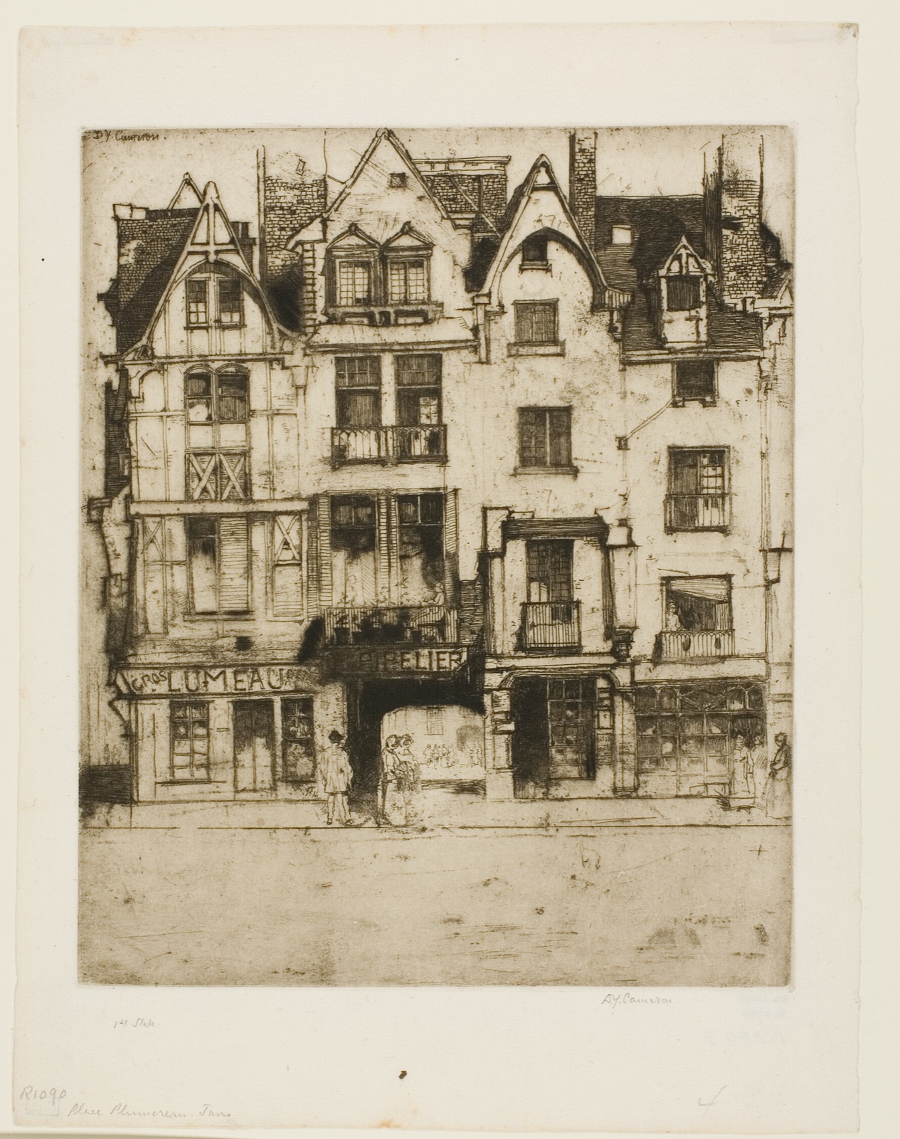 Place Plumereau, Tours — David Young Cameron; Scottish, 1865-1945