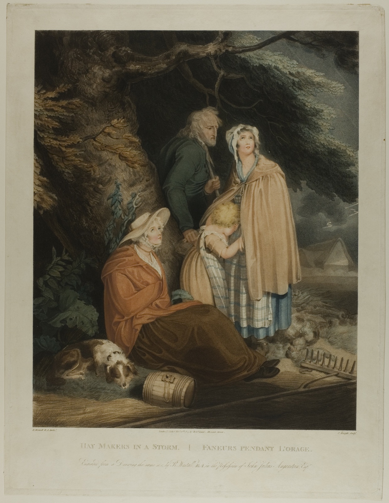 Haymakers in a Storm — Charles Knight (English, 1743-c. 1826); after William Westall (English, 1781-1850)