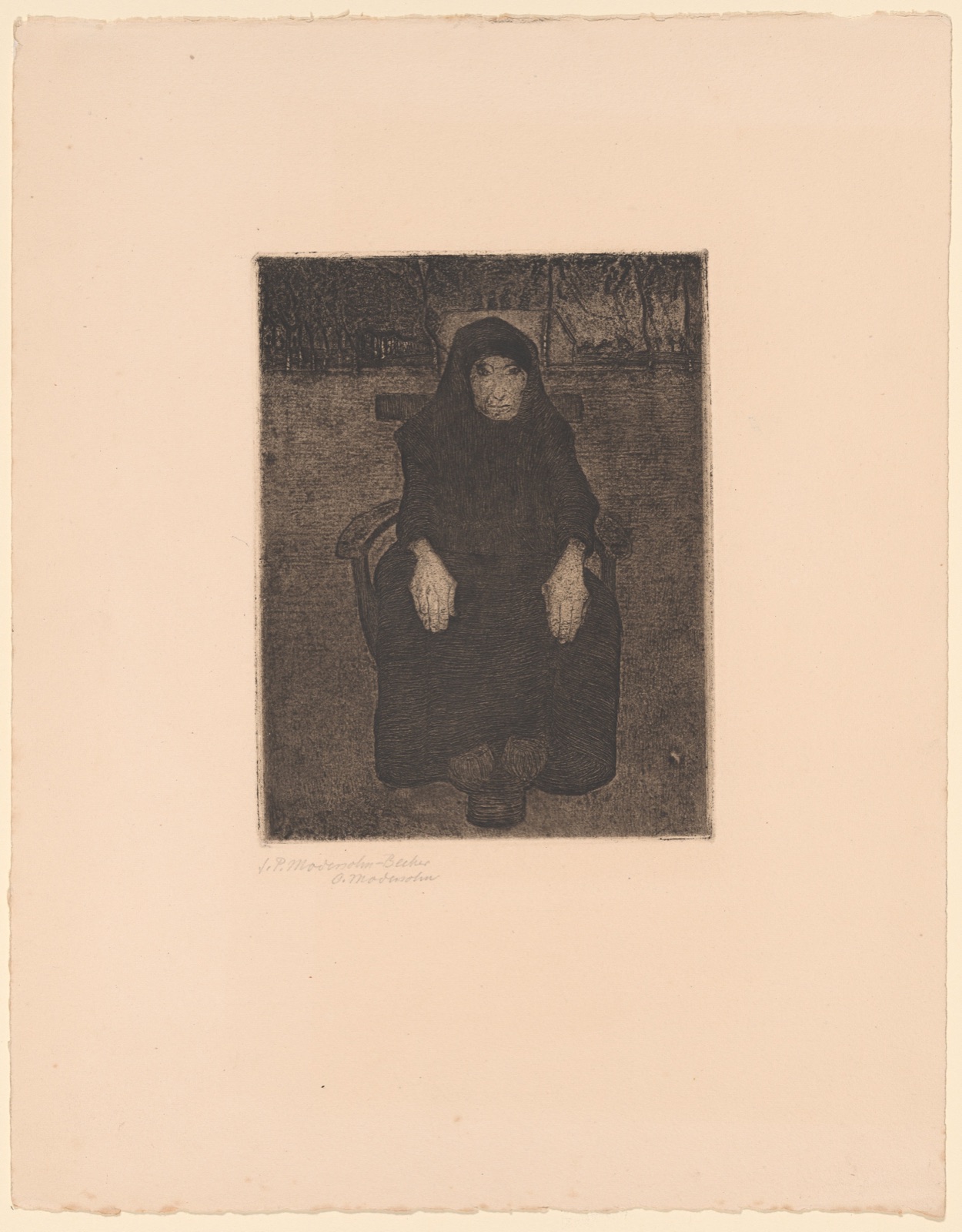 Seated Old Woman — Paula Modersohn-Becker; German, 1876-1907