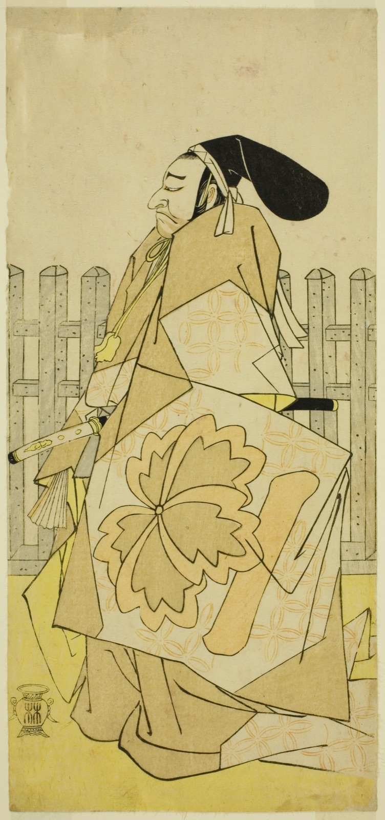 The Actor Nakayama Kojuro VI as Ko no Moronao in the Play Kanadehon Chushingura, Performed at the Nakamura Theater in the Fifth Month, 1786 — Katsukawa Shunsho 勝川 春章; Japanese, 1726-1792