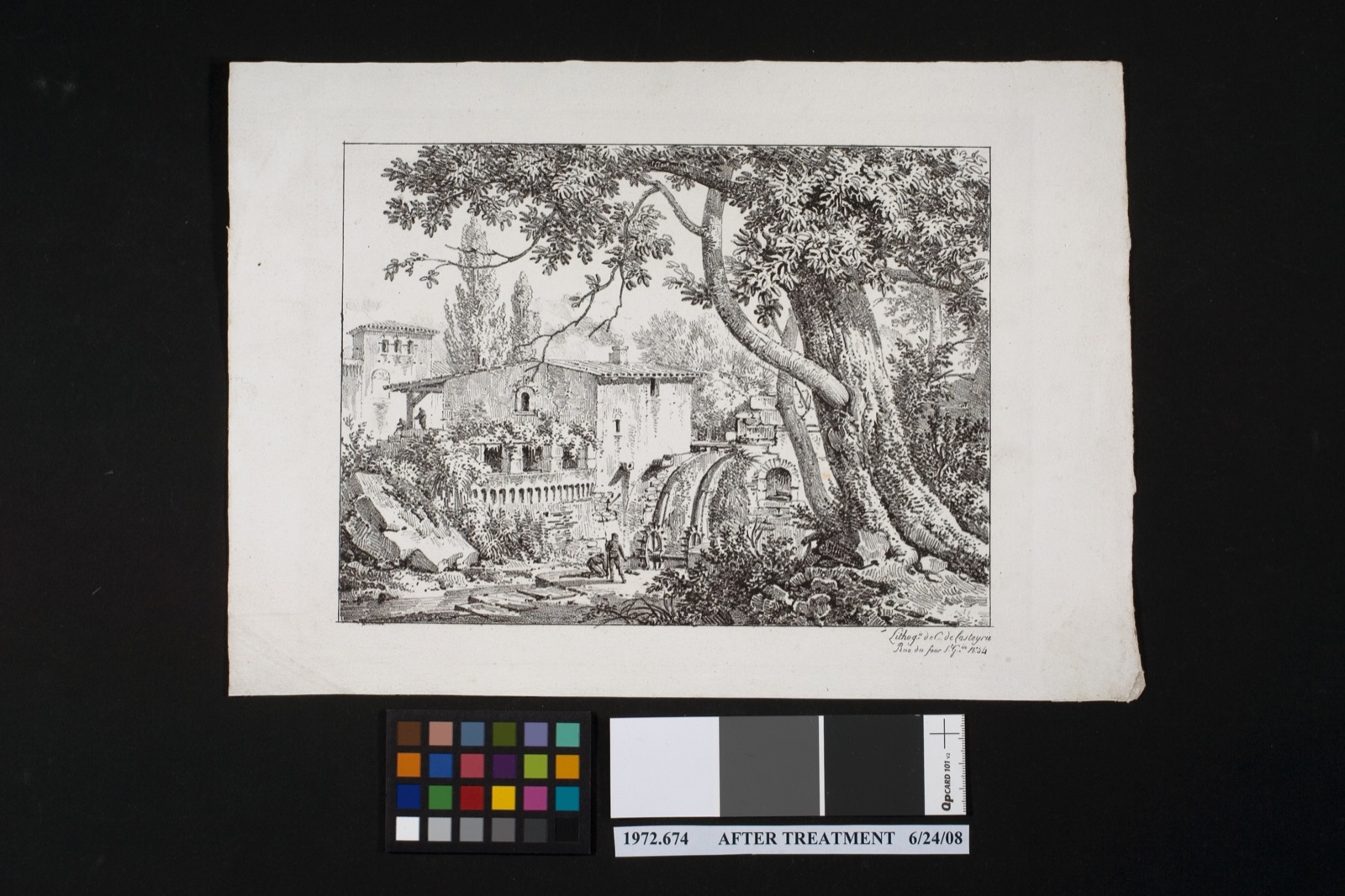 Landscape with a Water Mill — Achille Etna Michallon; French, 1796-1822