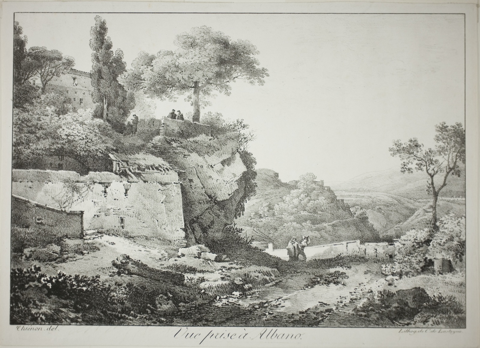 View of Albano — Claude Thienon (French, 1772-1846); printed by Comte de Charles Philibert Lasteyrie du Saillant (French, 1759-1849)