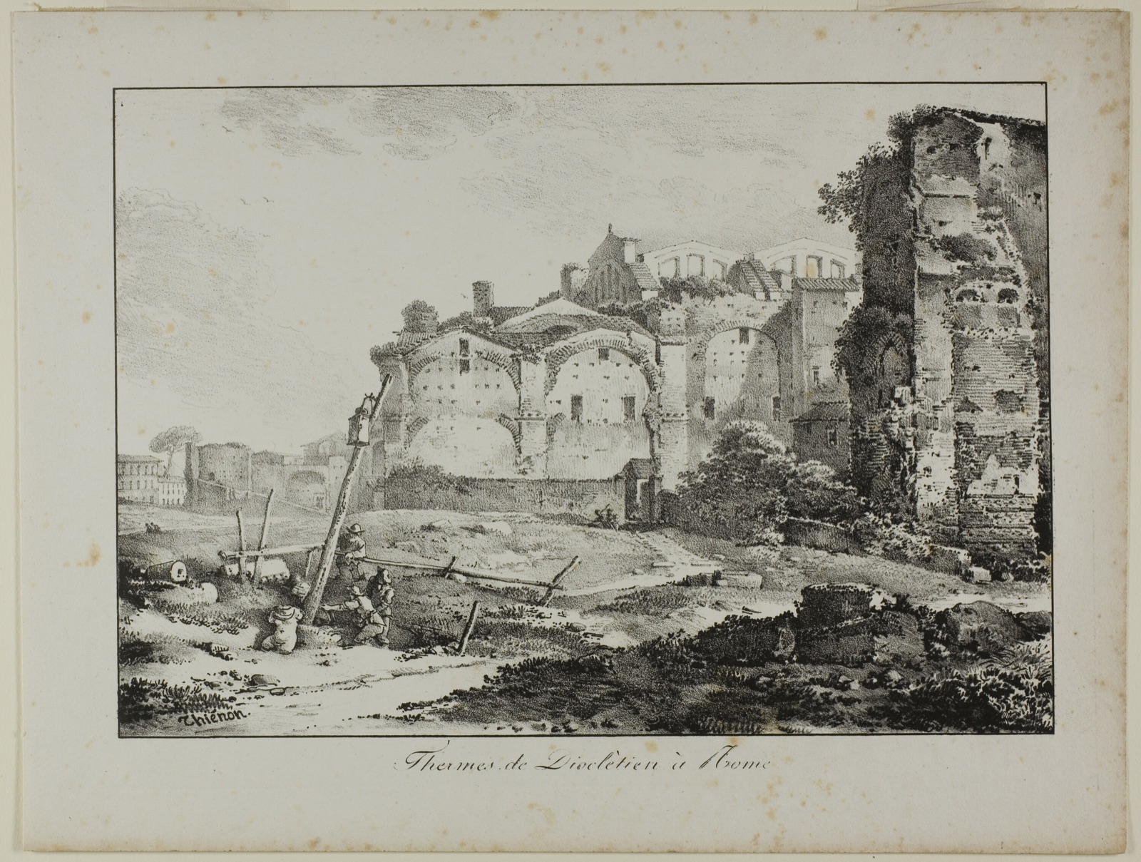 Baths of Diocletian, Rome — Claude Thienon (French, 1772-1846); probably printed by Comte de Charles Philibert Lasteyrie du Saillant (French, 1759-1849)