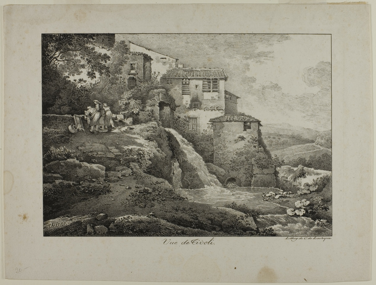 View of Tivoli — Claude Thienon (French, 1772-1846); printed by Comte de Charles Philibert Lasteyrie du Saillant (French, 1759-1849)
