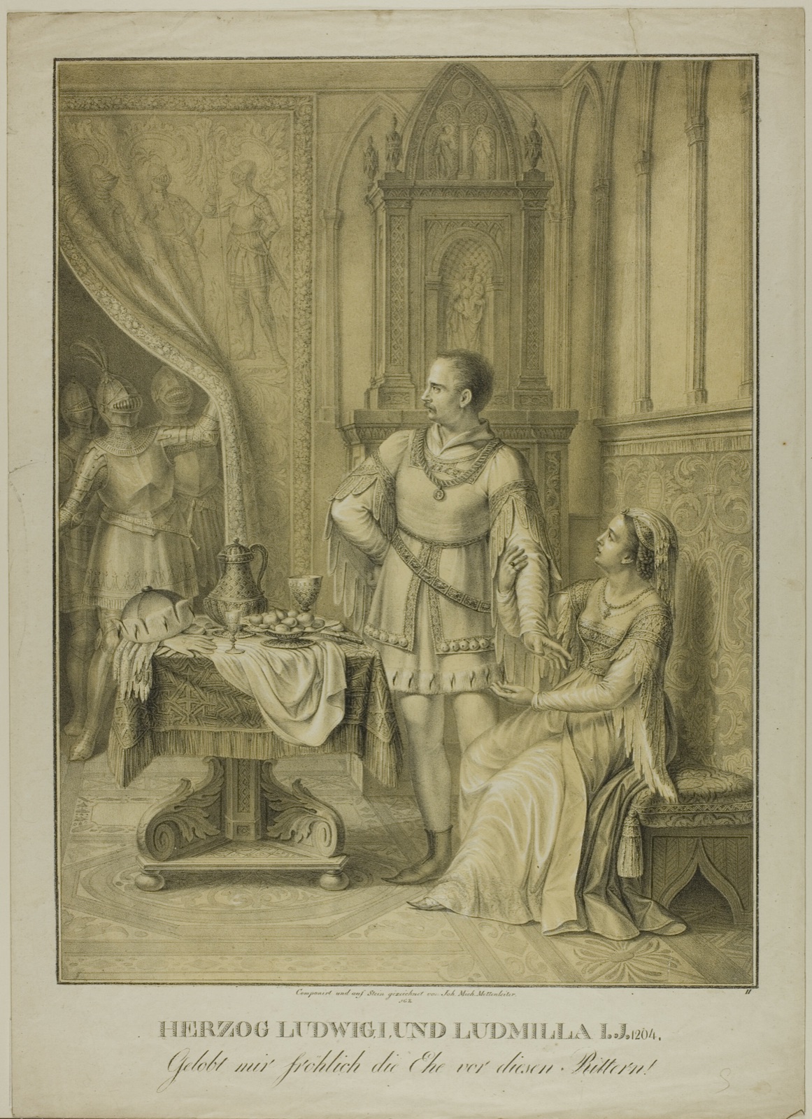 Herzog Ludwig I and Ludmilla — Johann Michael Mettenleiter; German, 1765-1853