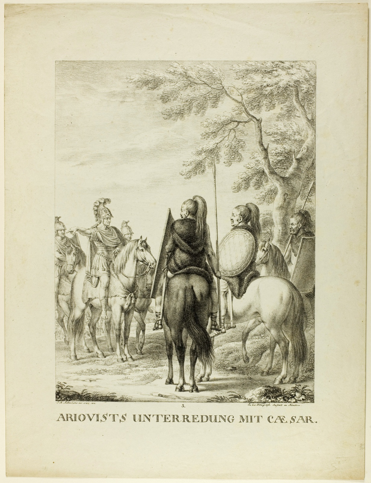 Arioviste Unterredung mit Caezar — Johann Michael Mettenleiter; German, 1765-1853