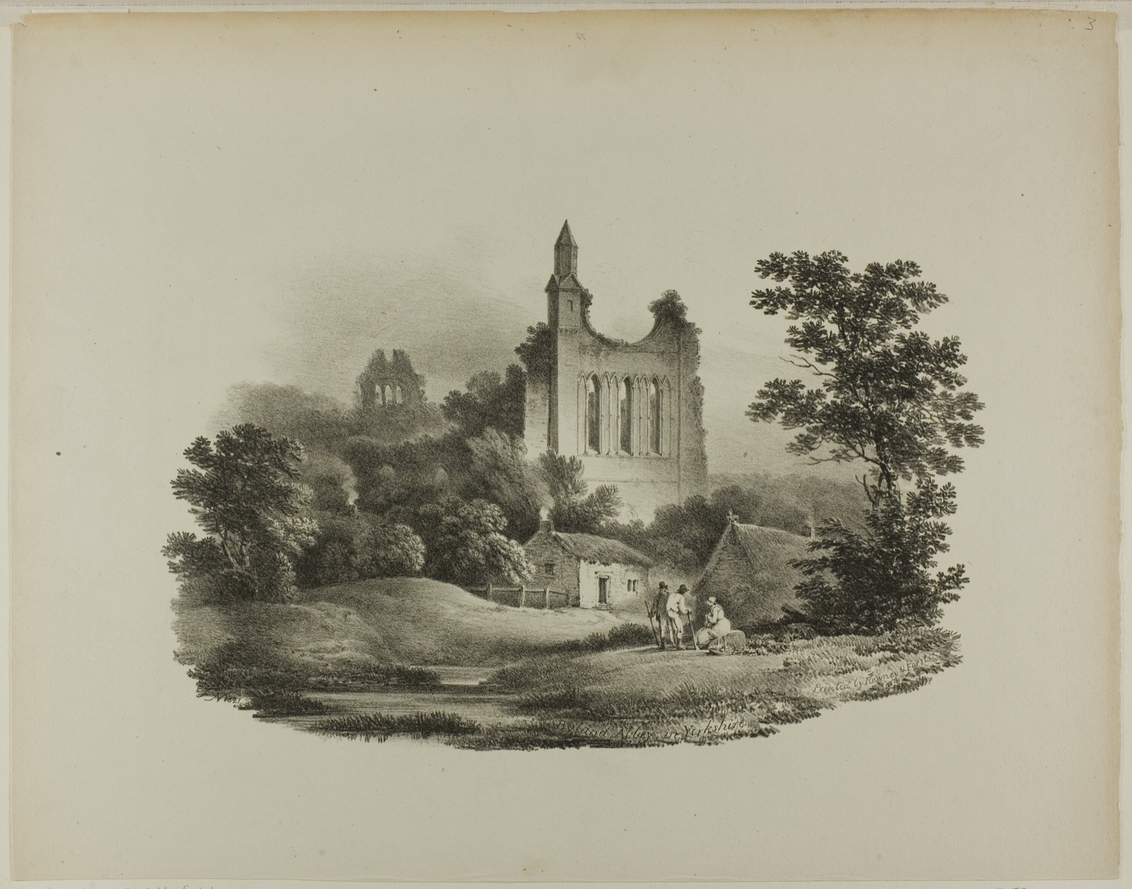 Byland Abbey, Yorkshire — Francis Nicholson; English, 1753-1844