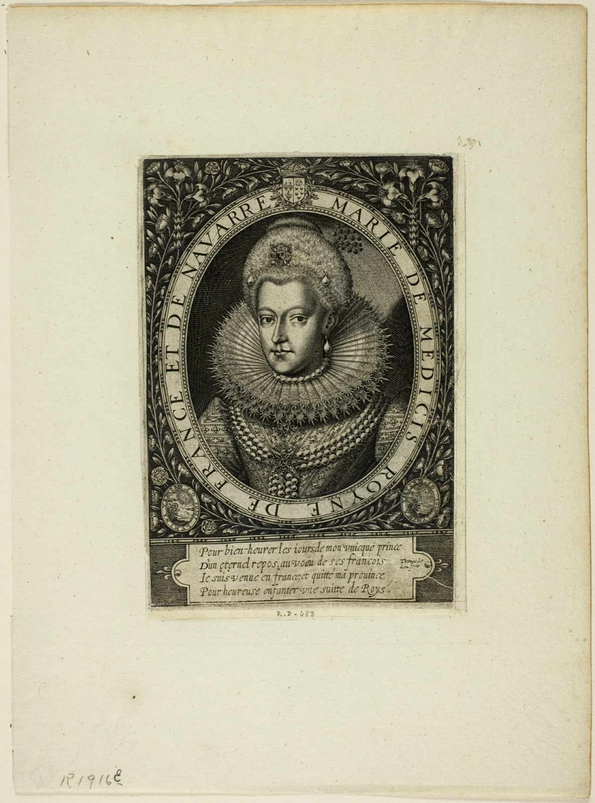 Marie de Médicis, Queen of France, Second Wife of Henry IV — Thomas de Leeuw; Franco-Flemish, active 1576-1614