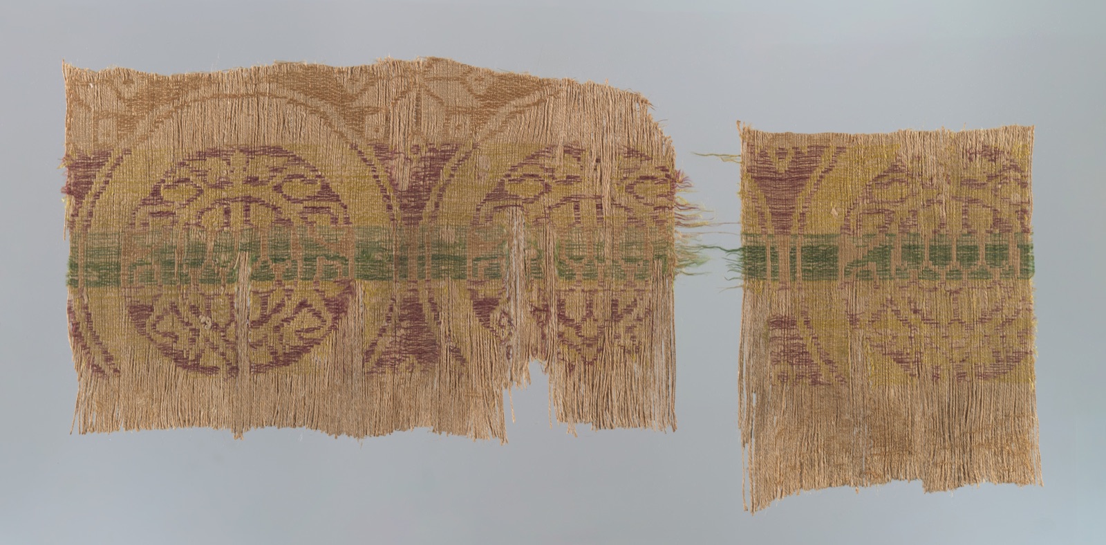 Fragments with Roundel and Stripe Pattern — Italy or Spain