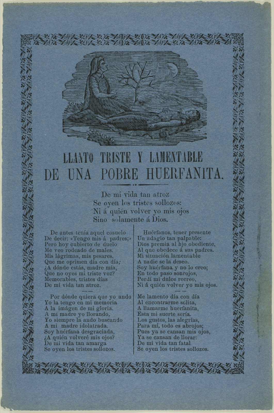 Sad and Lamentable Cry of a Poor Little Orphan — Manuel Manilla; Mexican, 1830-c.1900