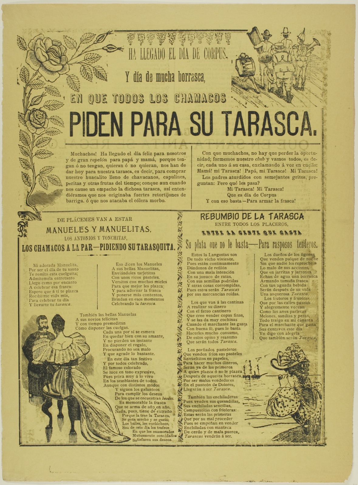All the Little Boys Ask for Their Tarasca — José Guadalupe Posada; Mexican, 1852-1913