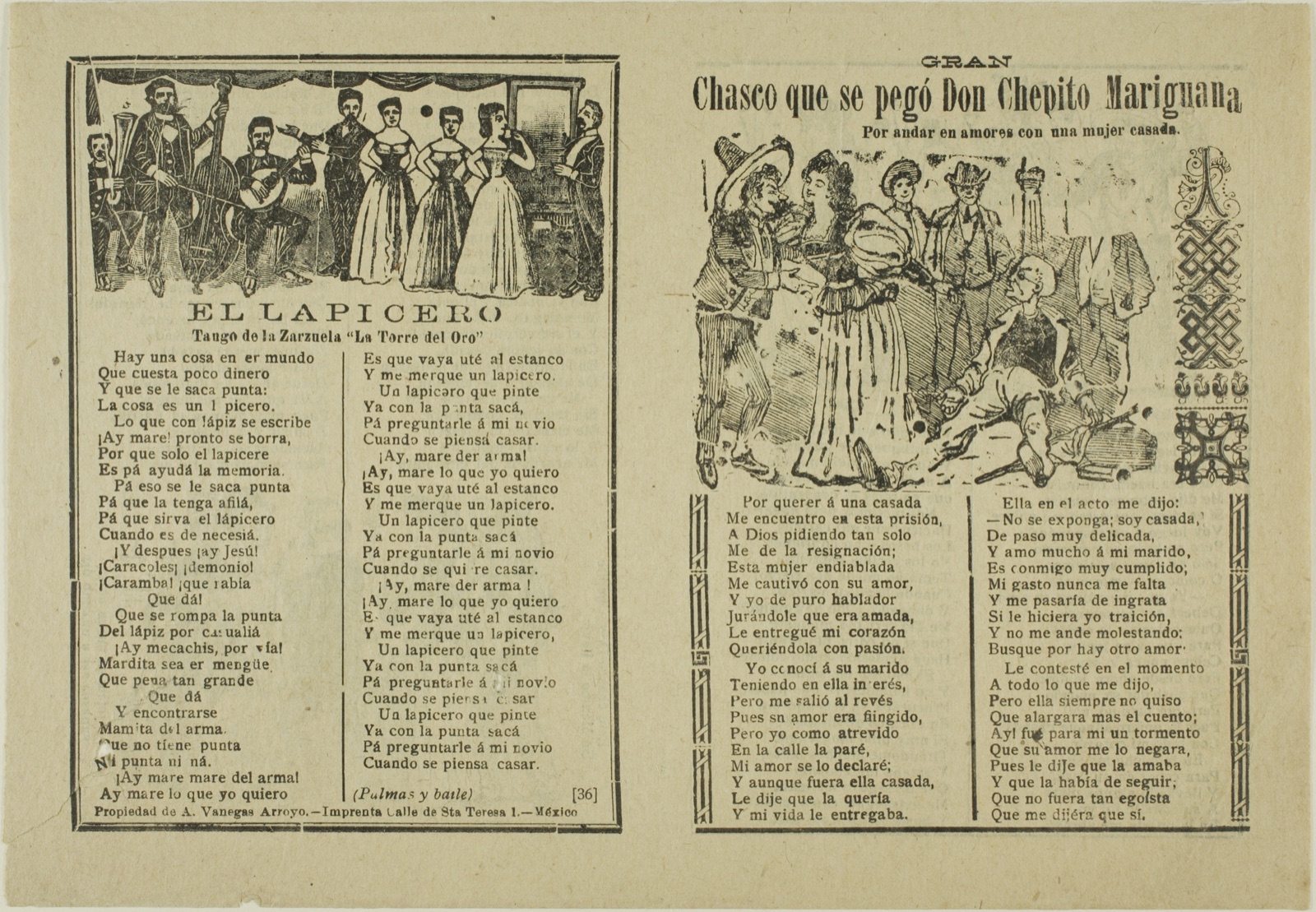 The Disappointment Suffered by Don Chepito — José Guadalupe Posada; Mexican, 1852-1913