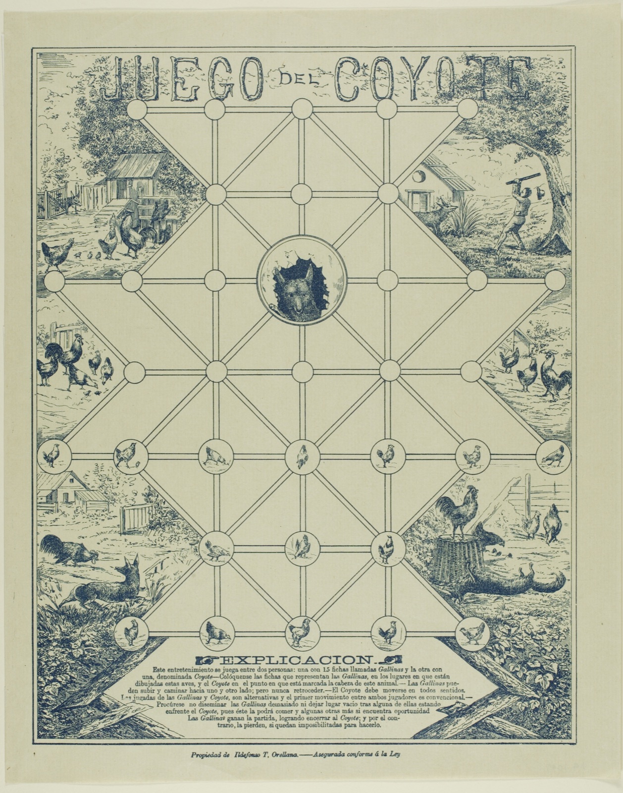 Game of the Coyote — Follower of José Guadalupe Posada; Mexican, 1852-1913