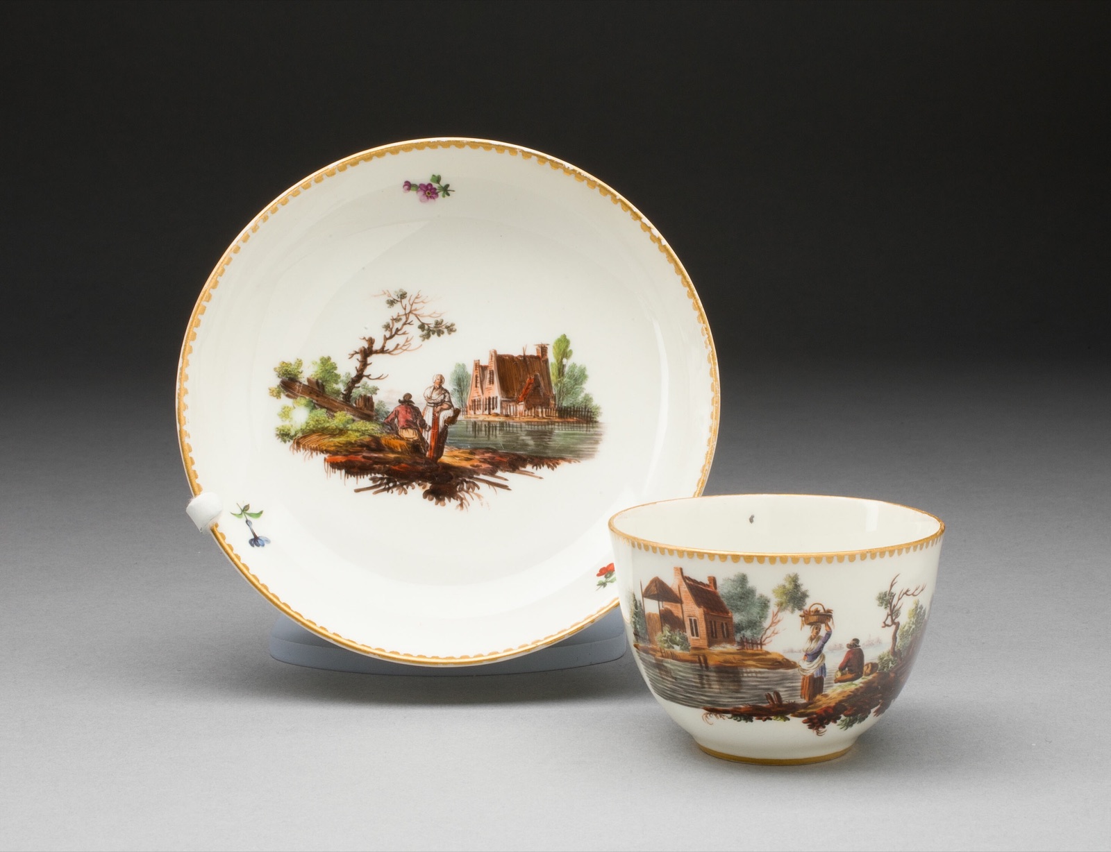 Cup and Saucer — Amstel Porcelain Factory; Netherlands, 1784-1814