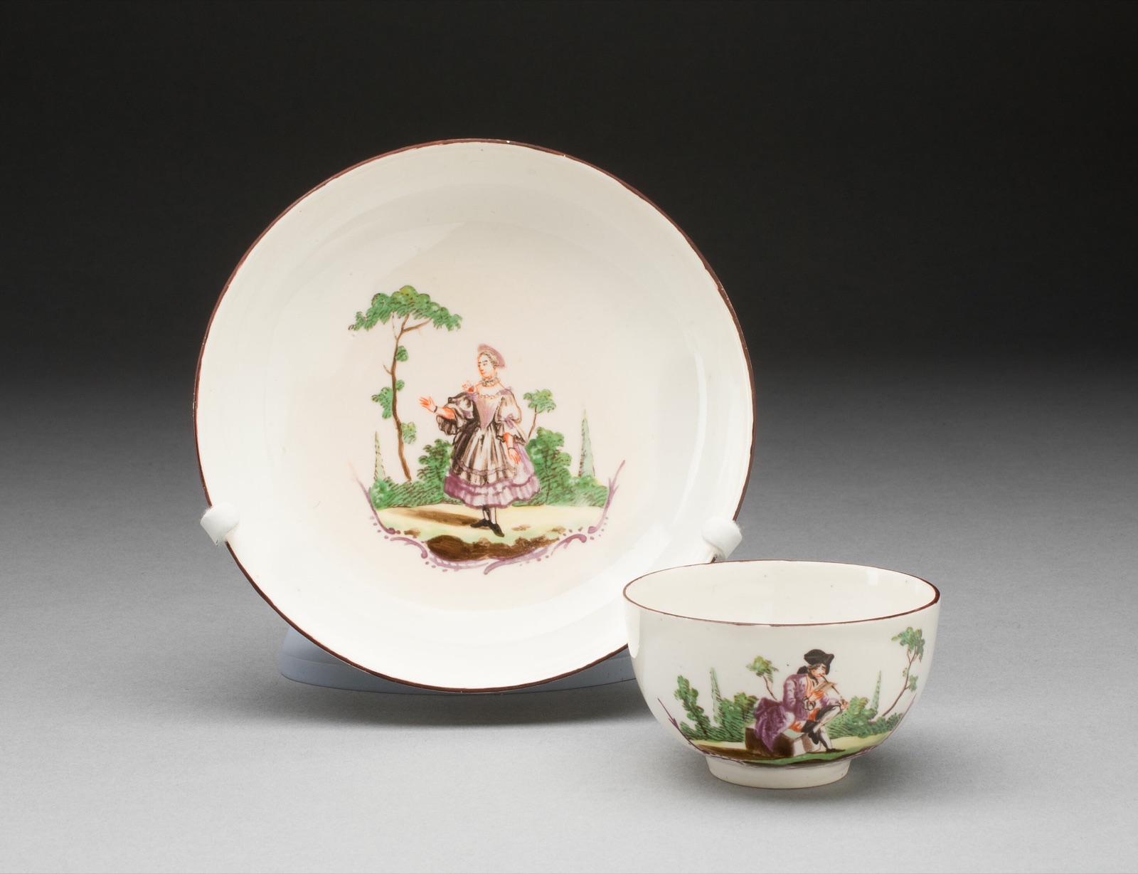 Tea Bowl and Saucer — Weesp Porcelain Factory; Netherlands, 1757-1814