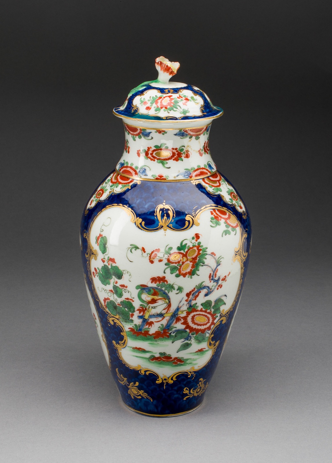 Covered Vase — Worcester Porcelain Factory (Warmstry House Period, 1751–1783); Worcester, England, founded 1751