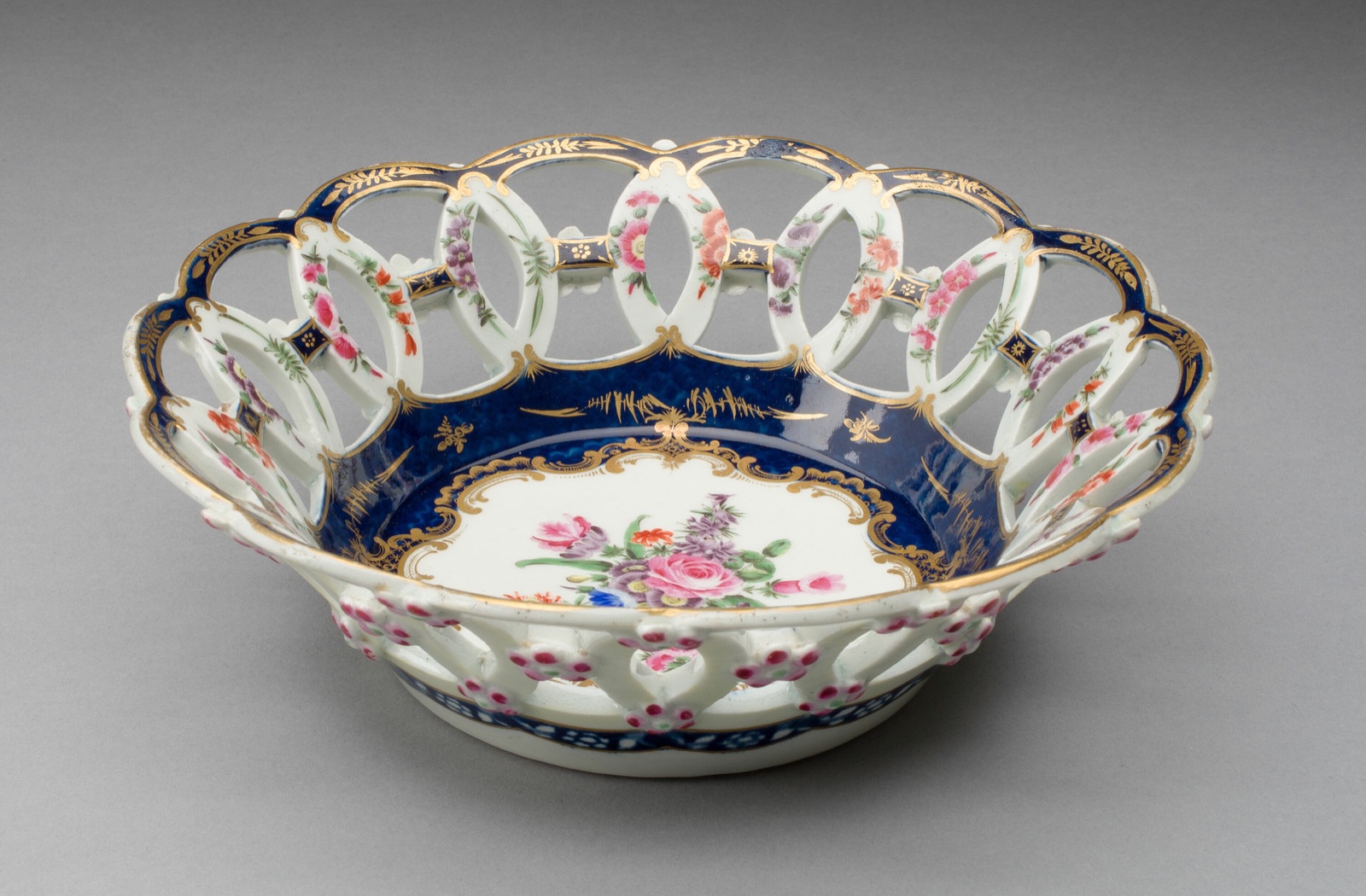 Dessert Basket — Worcester Porcelain Factory (Warmstry House Period, 1751–1783); Worcester, England, founded 1751