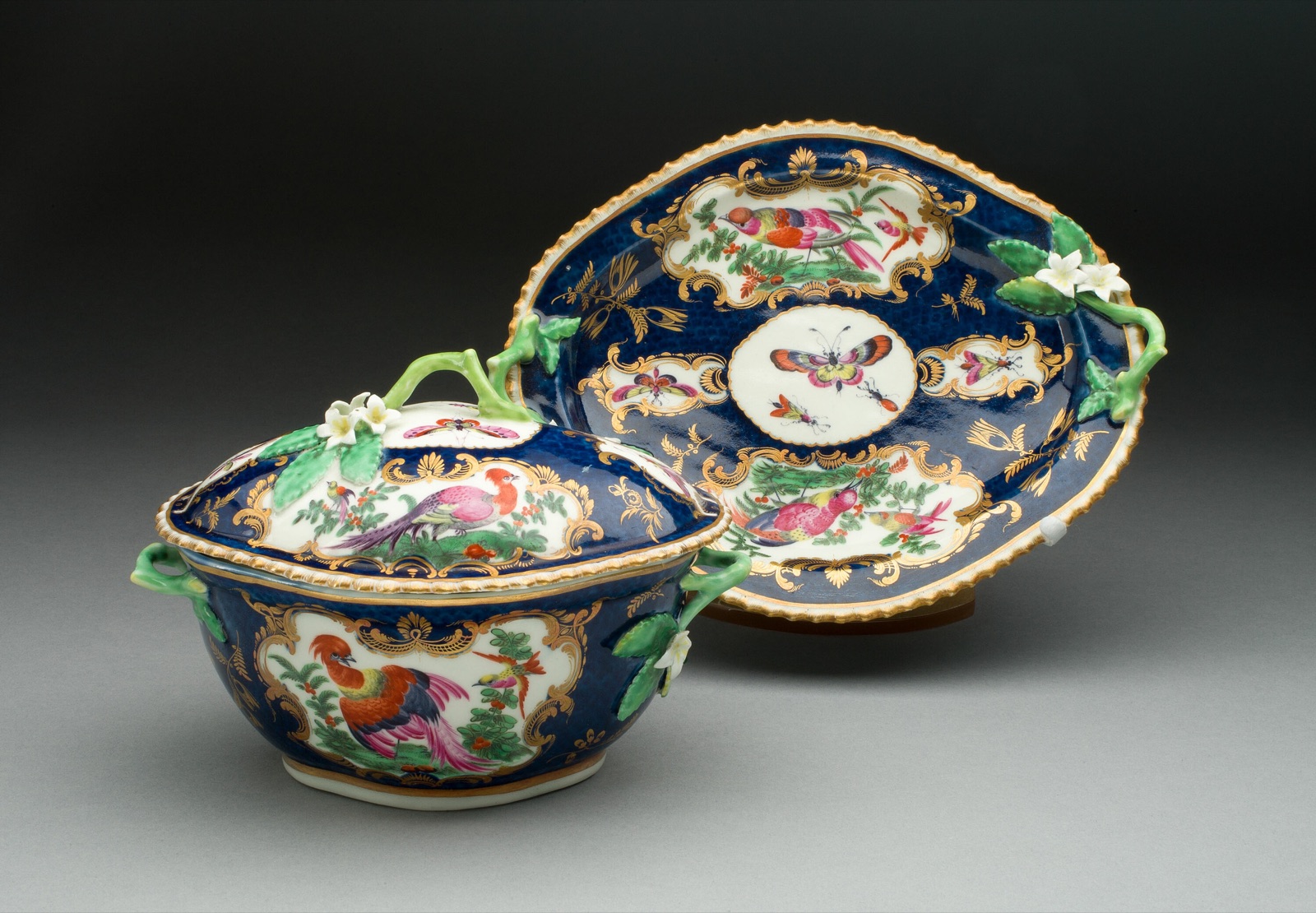 Tureen and Stand — Worcester Porcelain Factory (Warmstry House Period, 1751–1783); Worcester, England, founded 1751