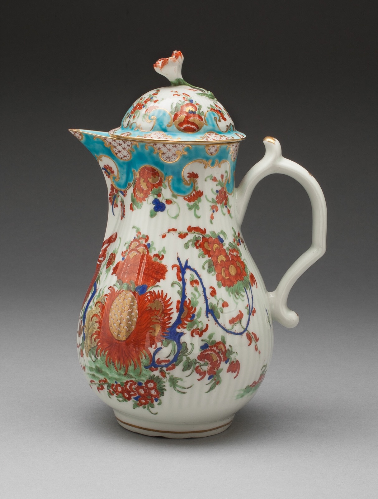 Coffee Pot — Worcester Porcelain Factory (Warmstry House Period, 1751–1783); Worcester, England, founded 1751