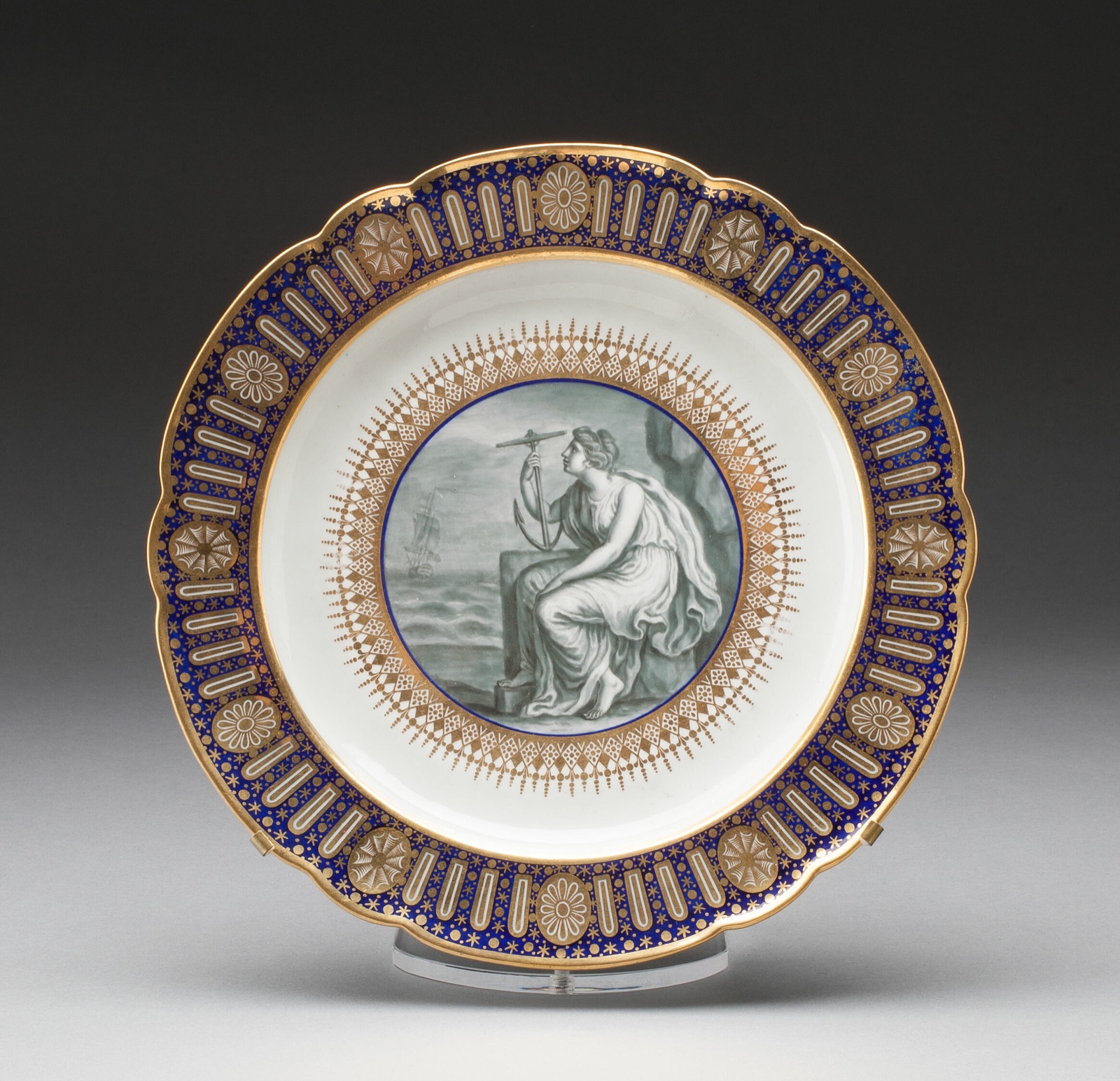 Plate from the Duke of Clarence Service — Worcester Porcelain Factory (Flight Period, 1783-1792); Worcester, England, founded 1751