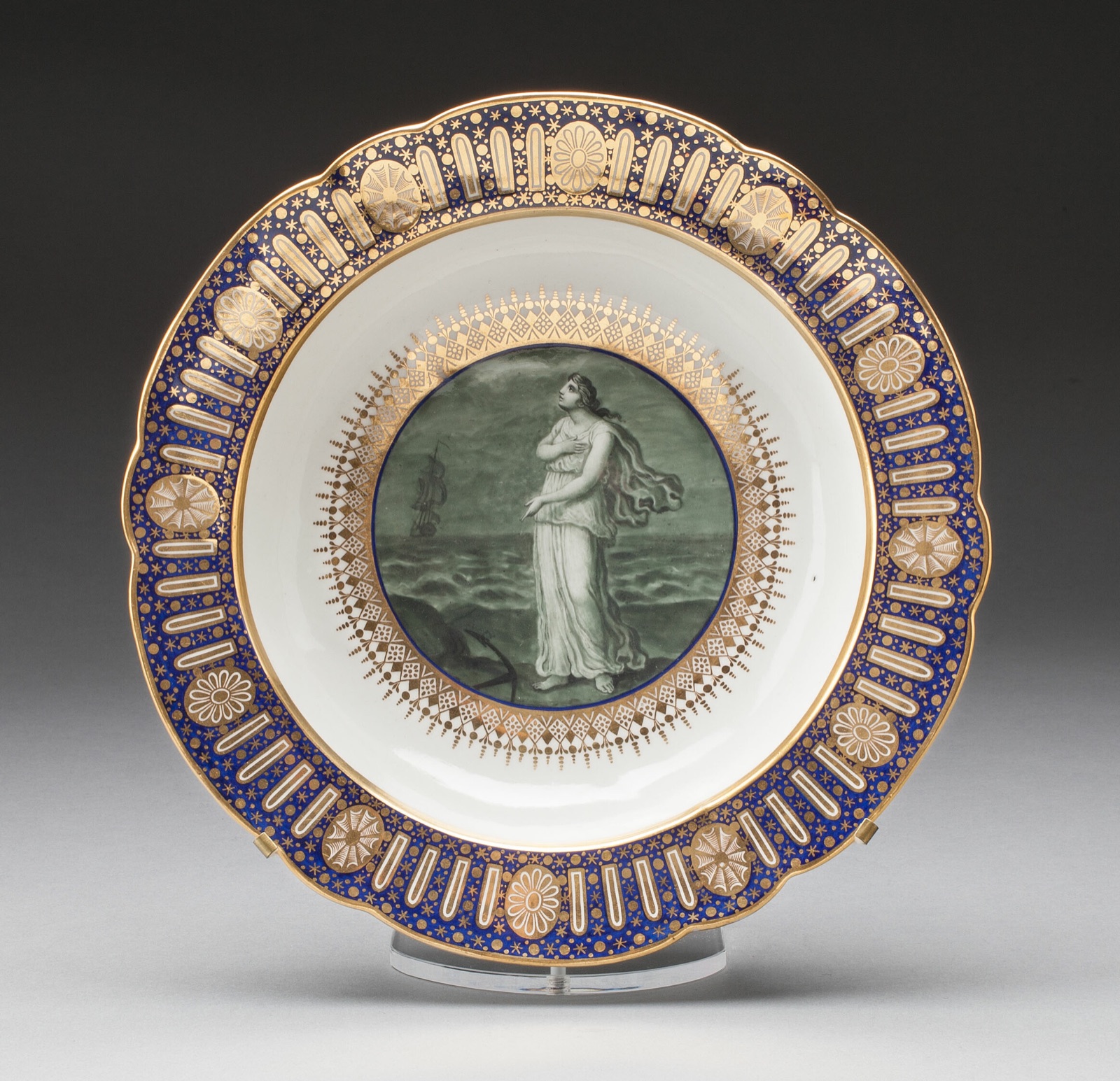 Soup Plate from the "Hope Service" Made for the Duke of Clarence — Worcester Porcelain Factory (Flight Period, 1783-1792); Worcester, England, founded 1751