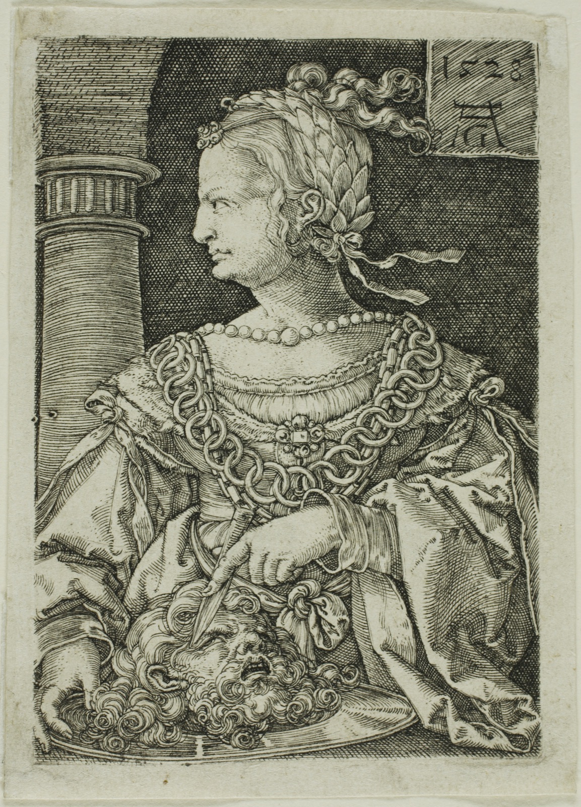 Herodias with the Head of John the Baptist — Heinrich Aldegrever; German, 1502-c.1560