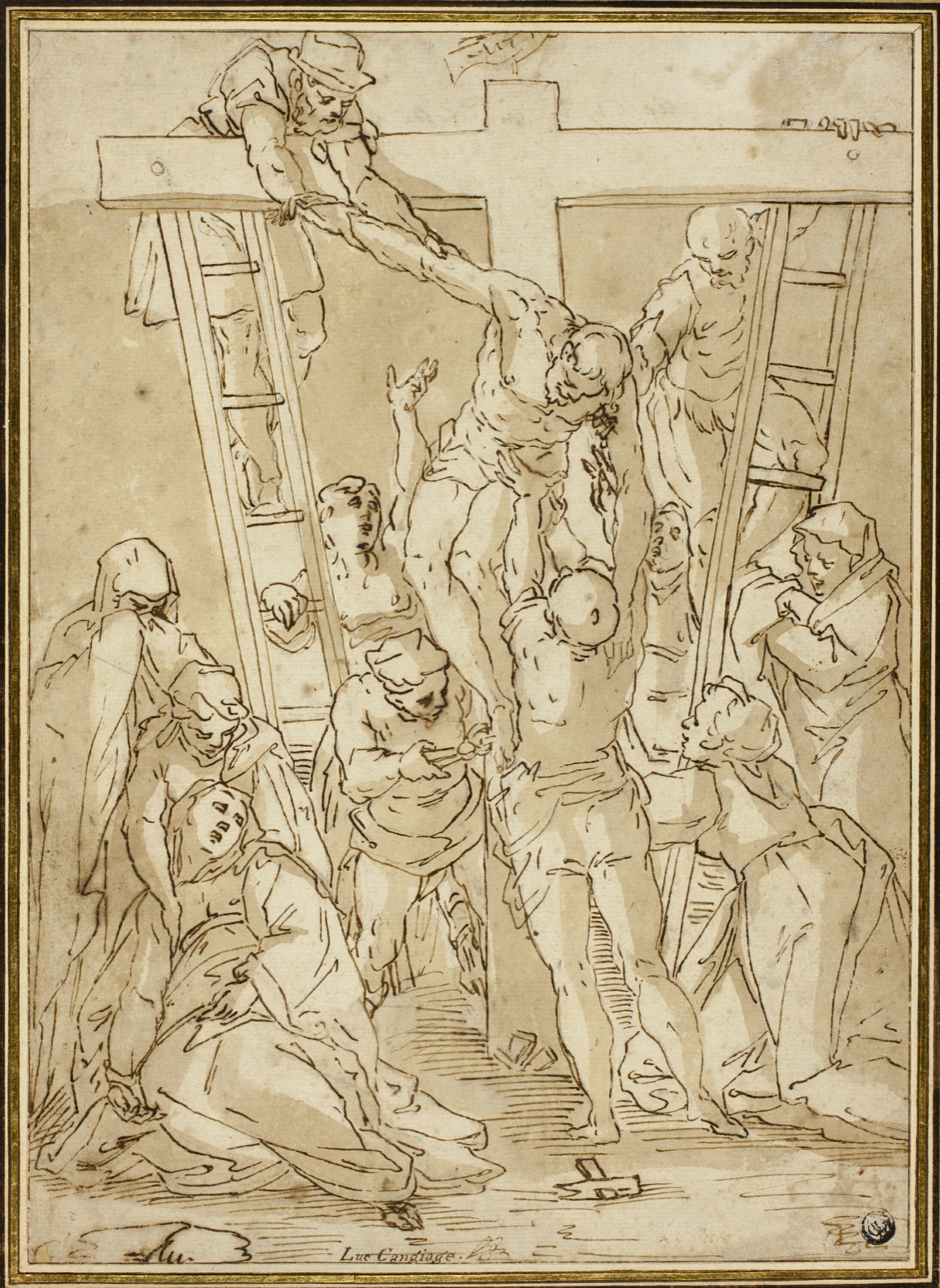 Deposition — Attributed to Luca Cambiaso; Italian, 1527-1585