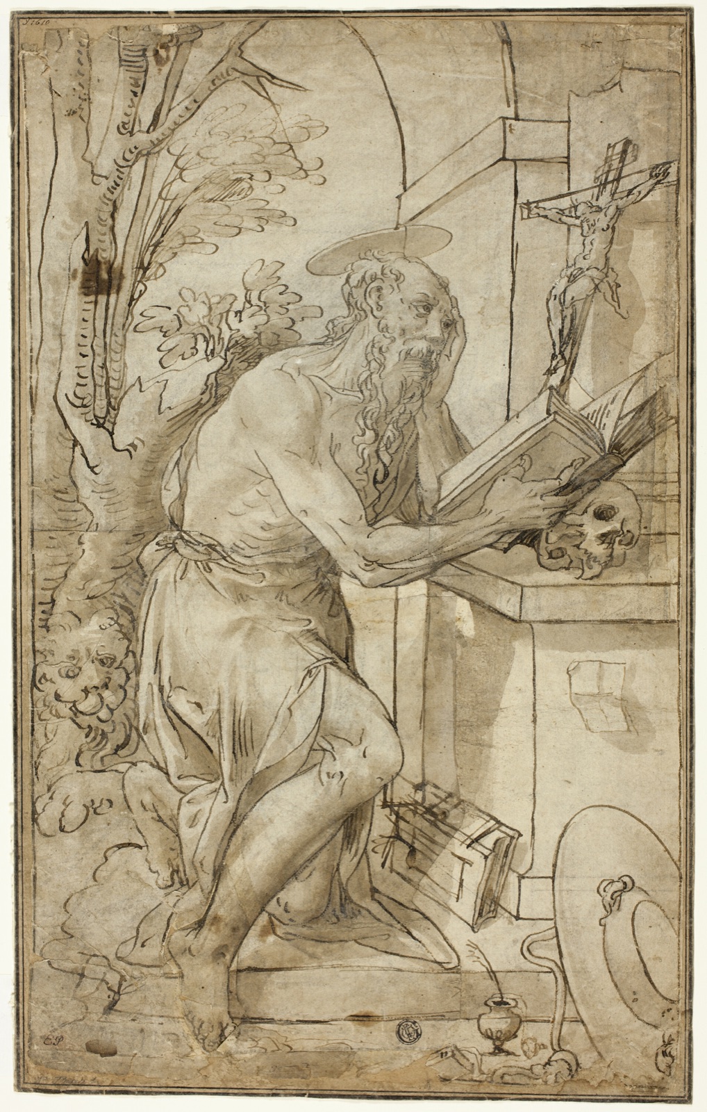 Saint Jerome in Penitence — Follower of Luca Cambiaso; Italian, 1527-1585