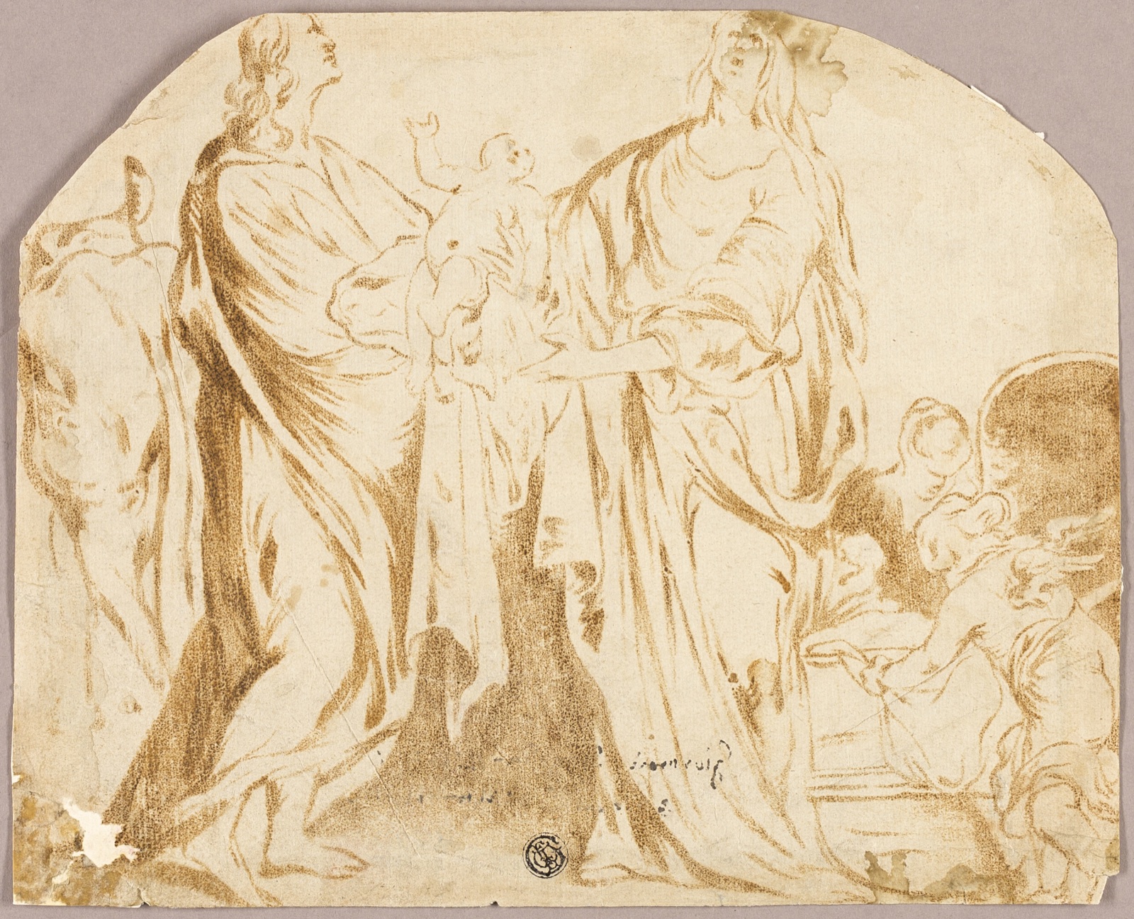 Presentation in the Temple — Circle of Antonie van Dyck (Flemish, 1599-1641); or Giovanni Segala (Italian, 1663-1720)