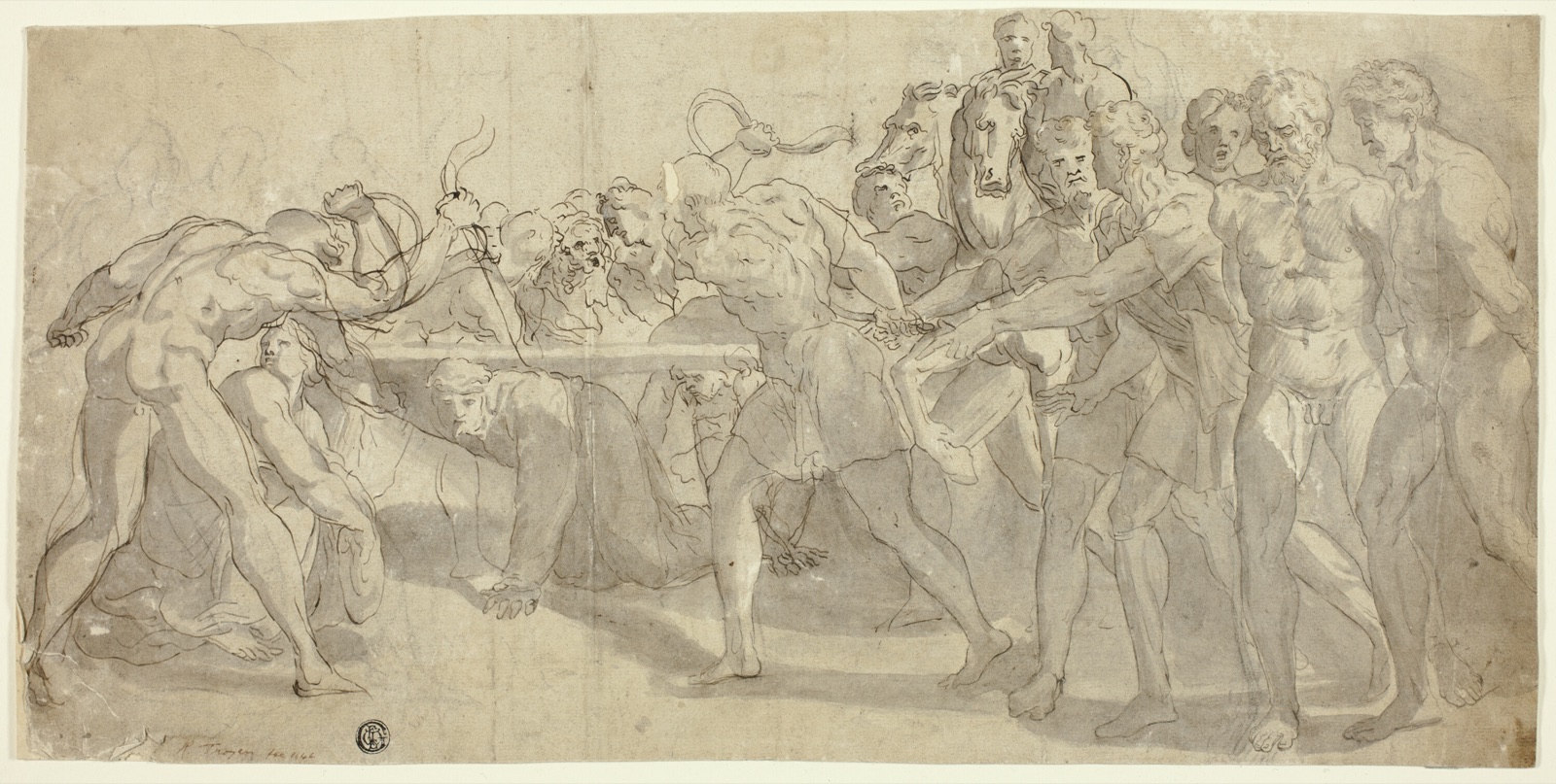 Calvary — Rombout van Troyen (Netherlandish, c. 1605-c. 1650); or the style of Raymond de Lafage (French, 1656-1690)
